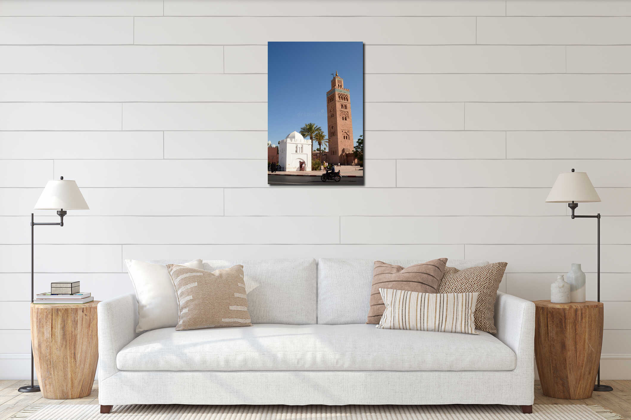 Canvas above sideboard for size context