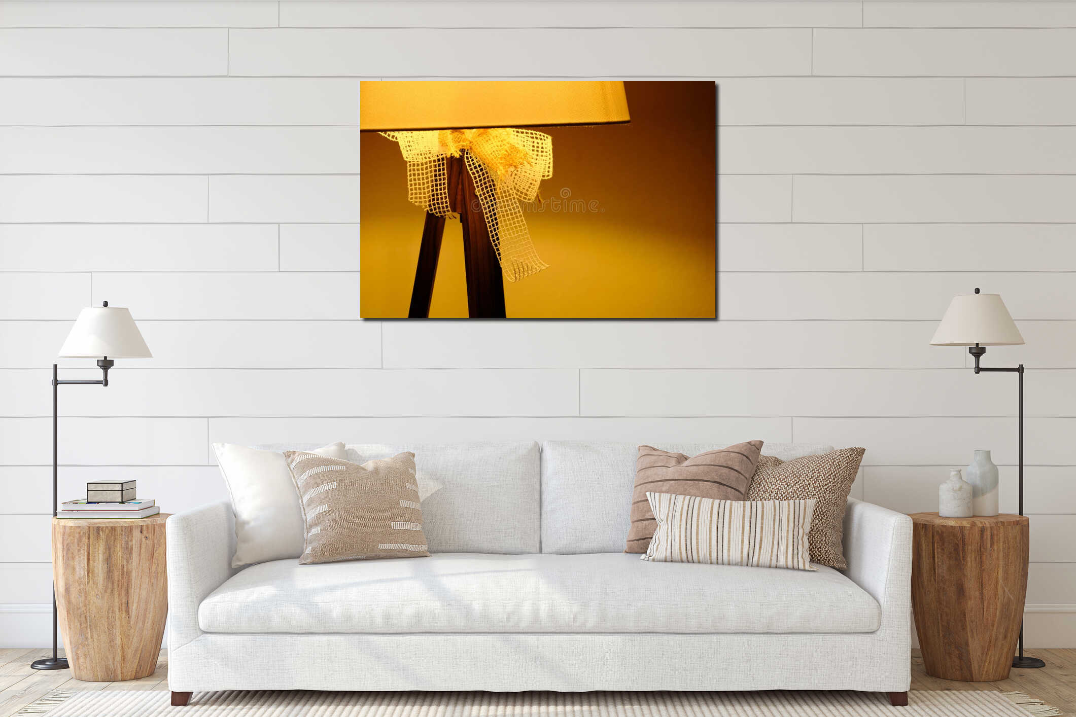 Bedside lamp interior mockup