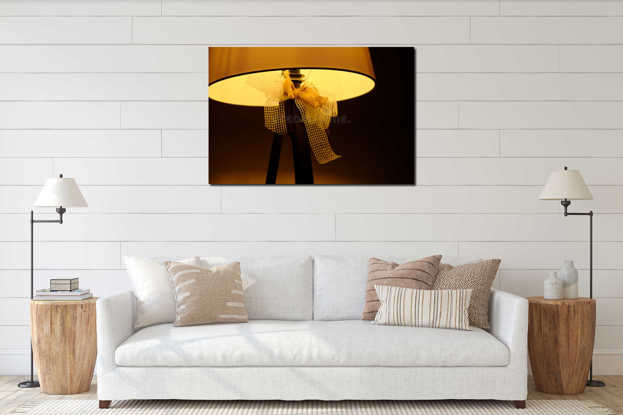 Bedside lamp interior mockup