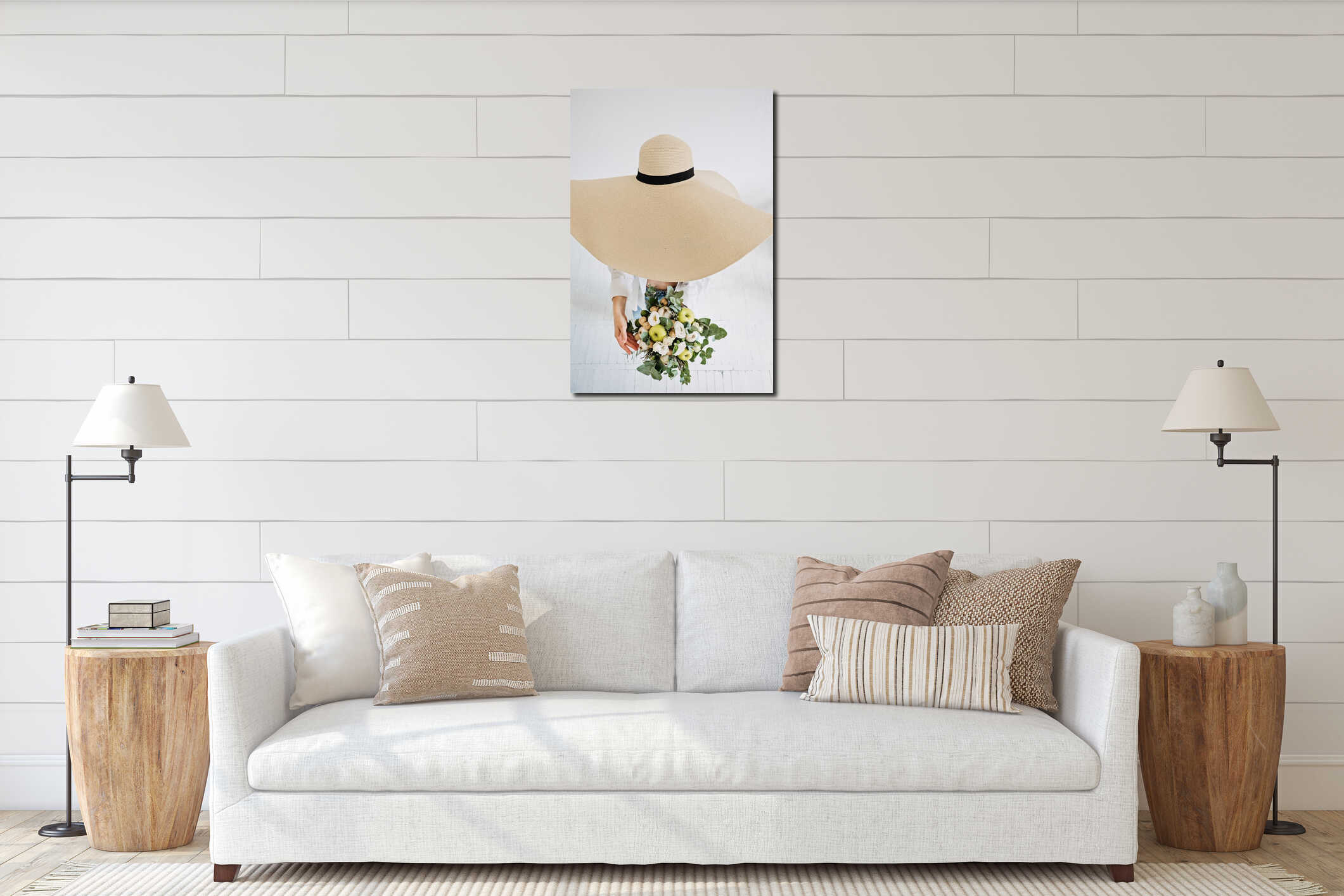 Canvas above sideboard for size context