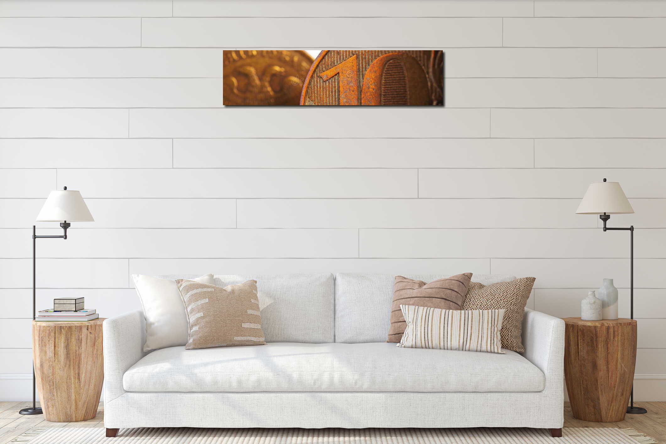 Russian coin 10 rubles, close-up fragment. Ruble tens on both sides. Economy, central bank and money of Russia. Banner or header interior mockup