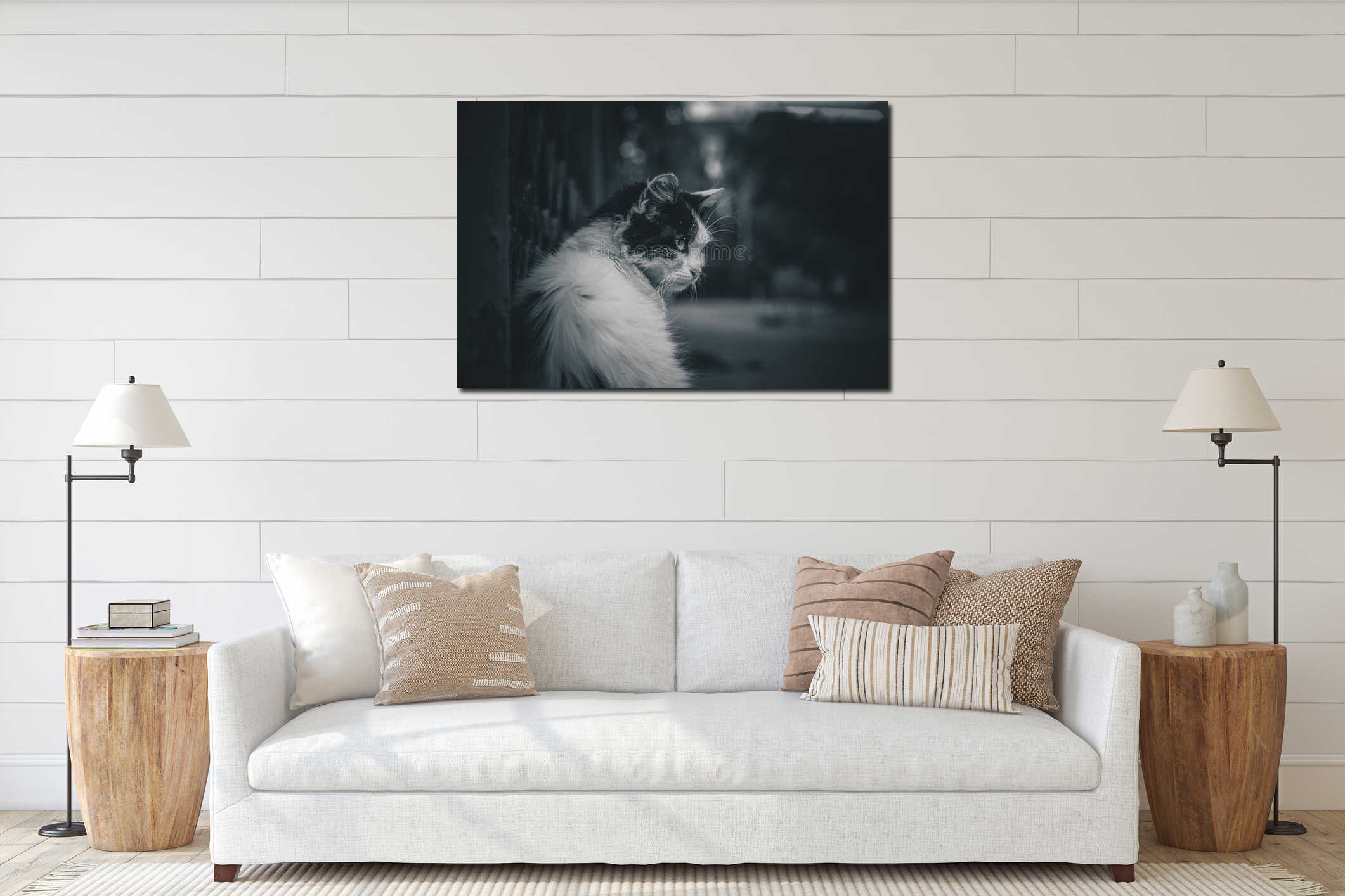 Canvas above sideboard for size context