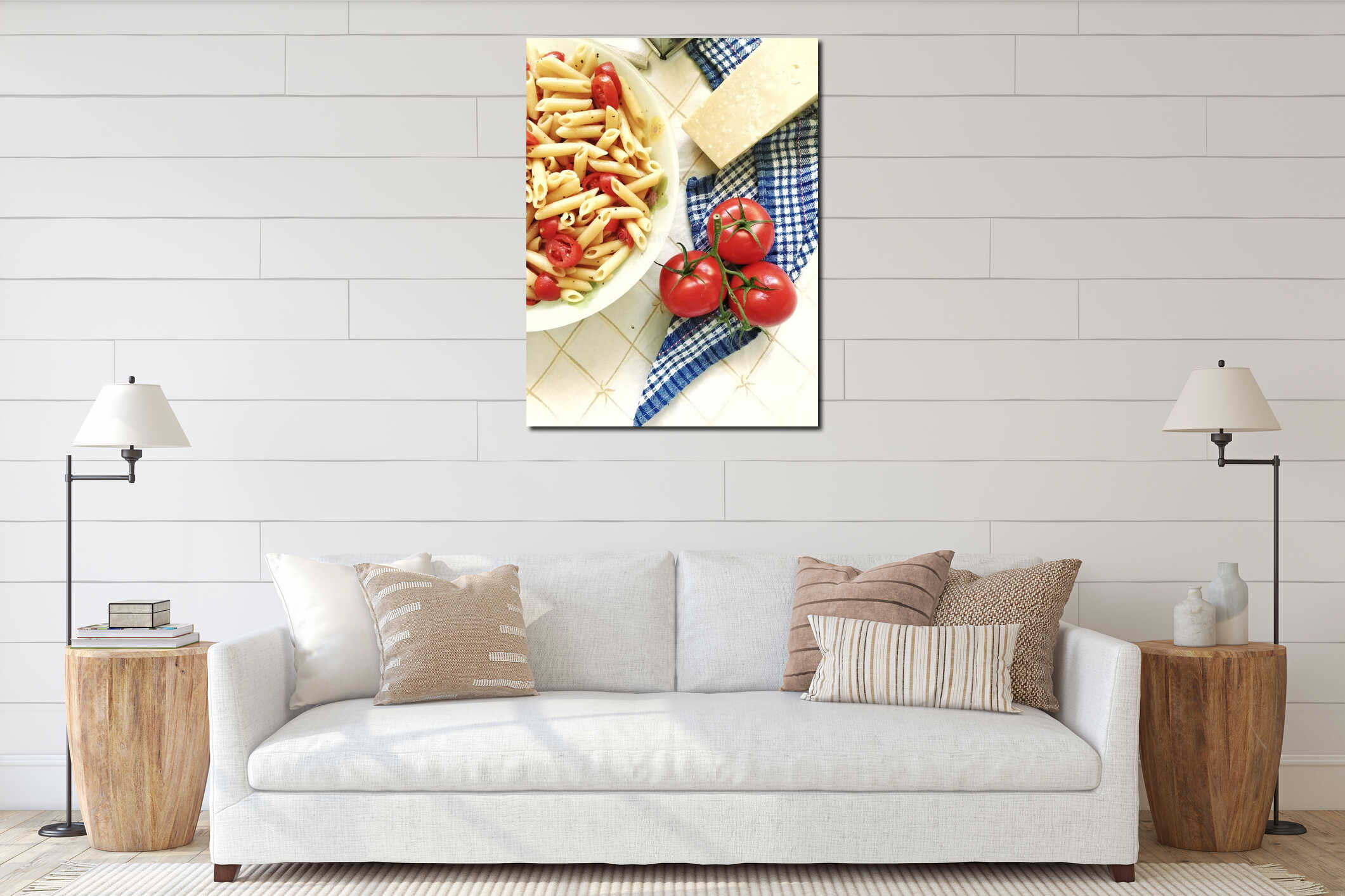 Canvas above sideboard for size context