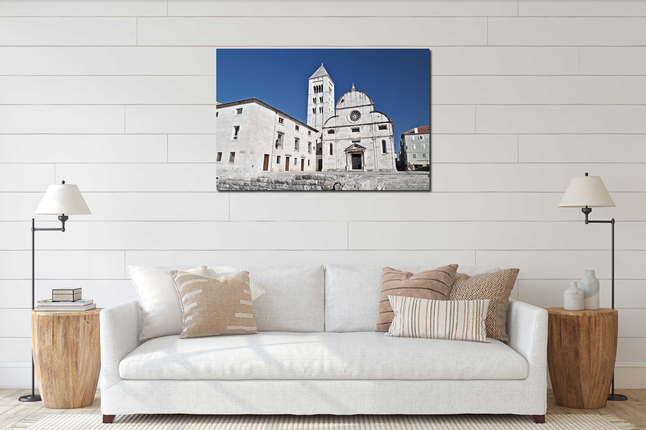 St. Mary church in Zadar, Croatia interior mockup