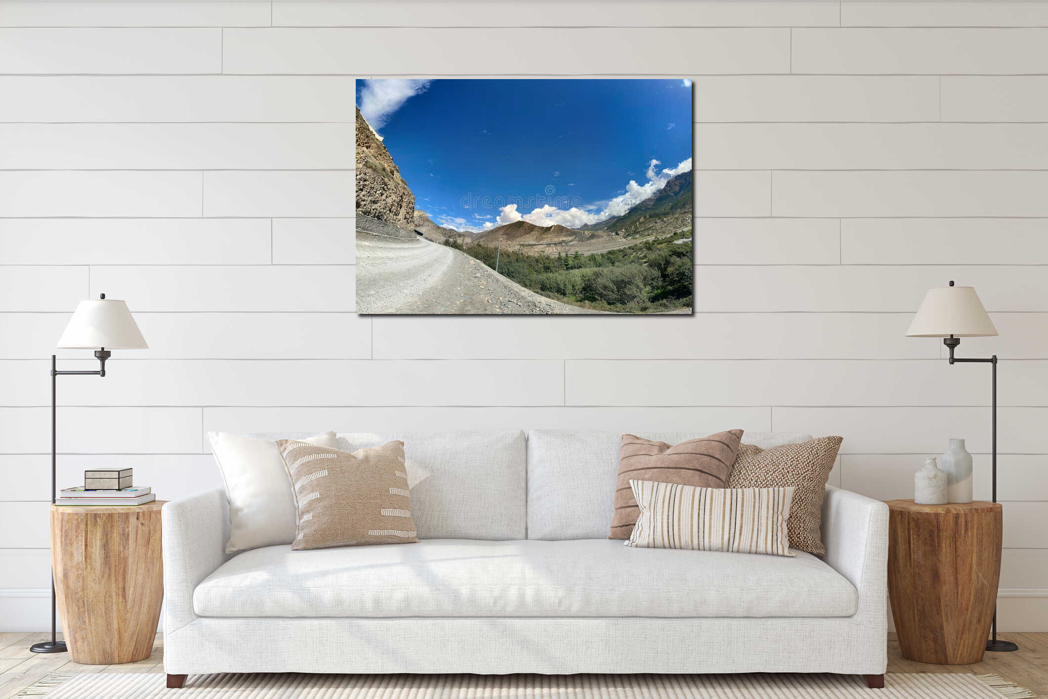 Canvas above sideboard for size context