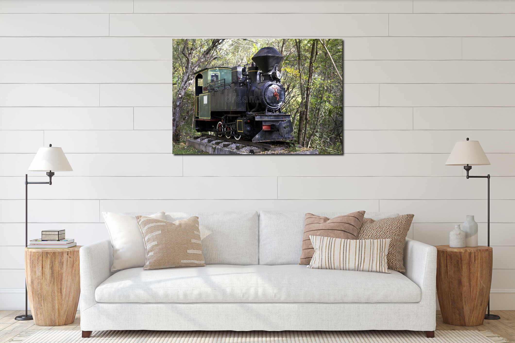 Narrow gauge old  locomotive interior mockup