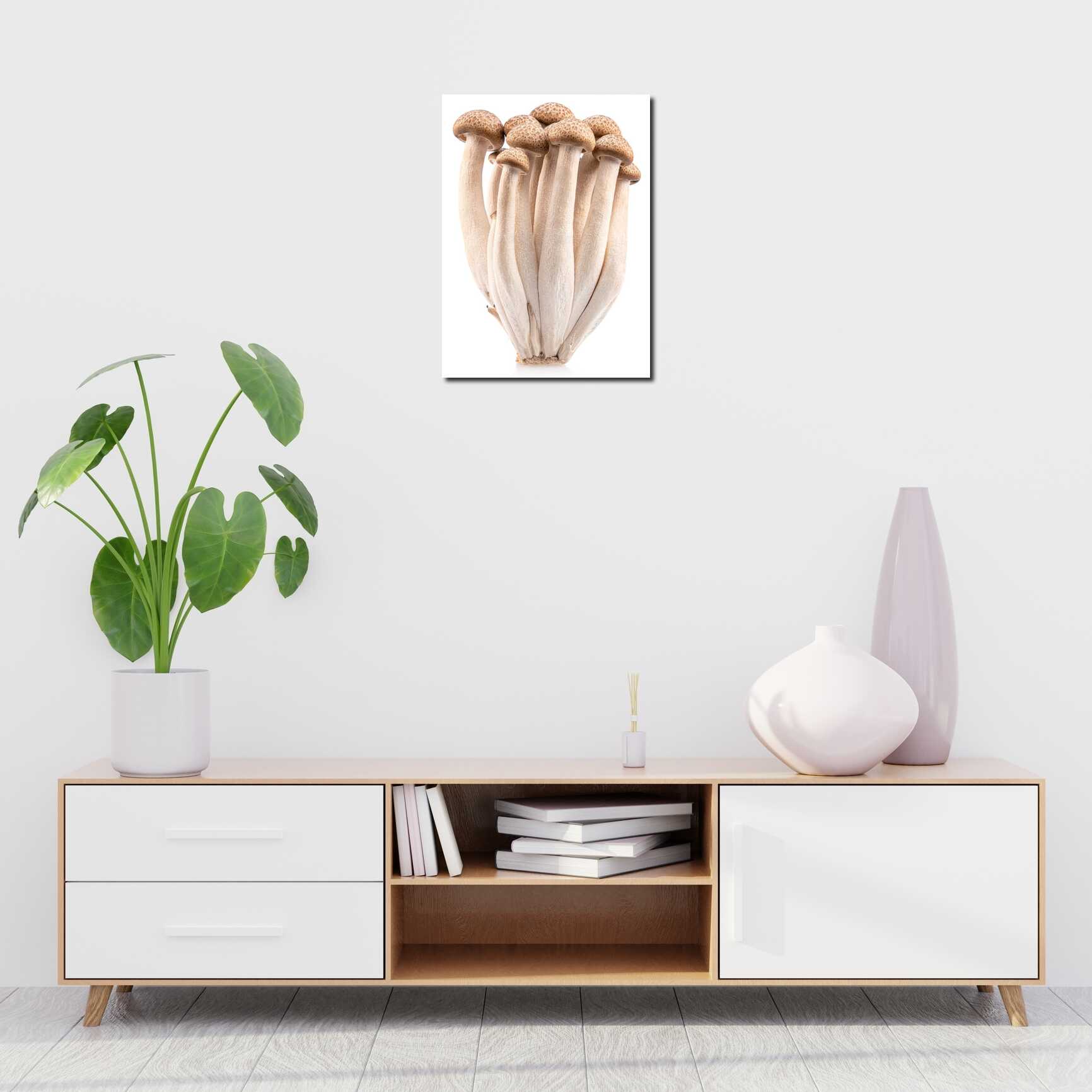 Canvas above sofa for size context