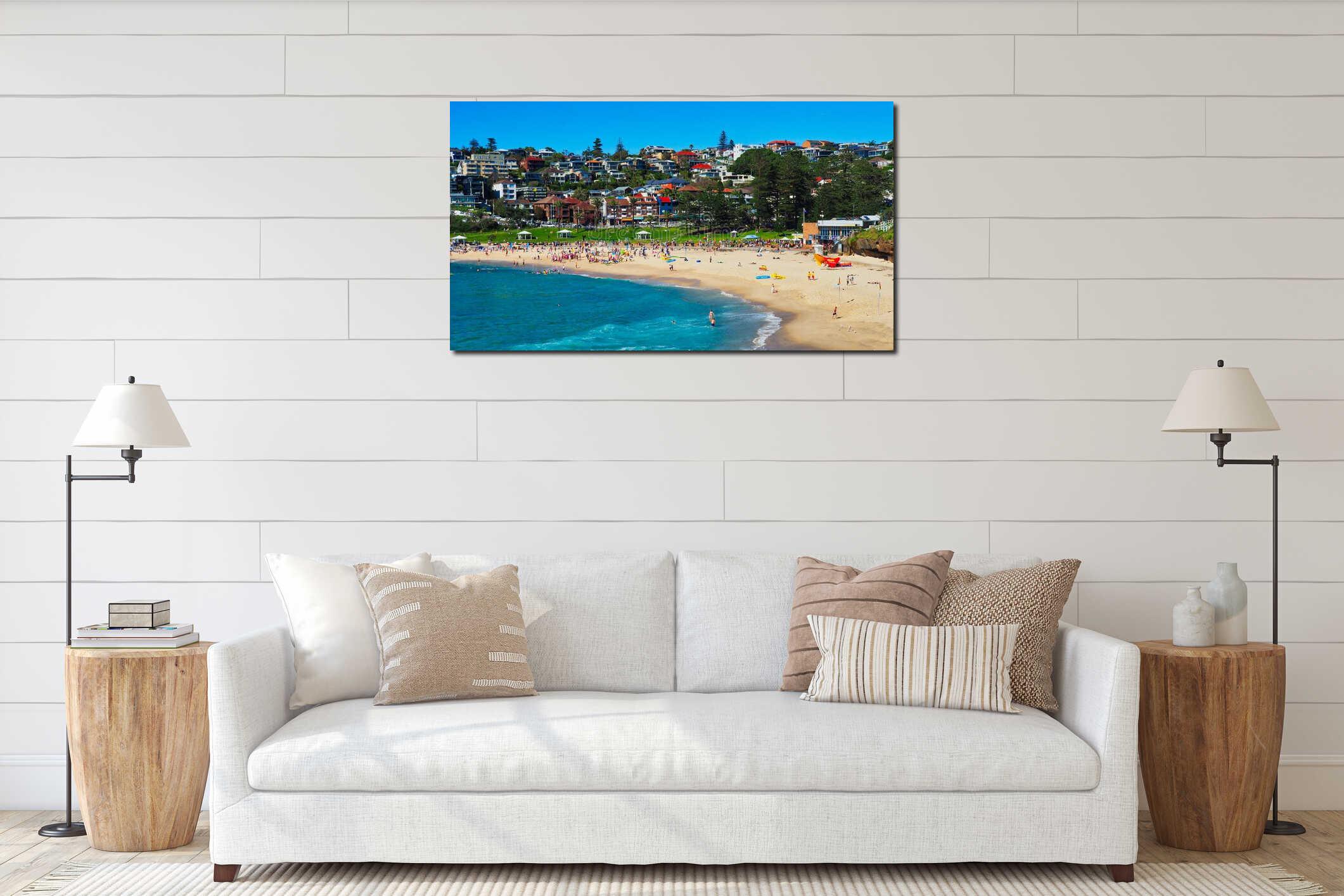 Panoramic View of Bronte Surf Beach, Sydney, Australia interior mockup
