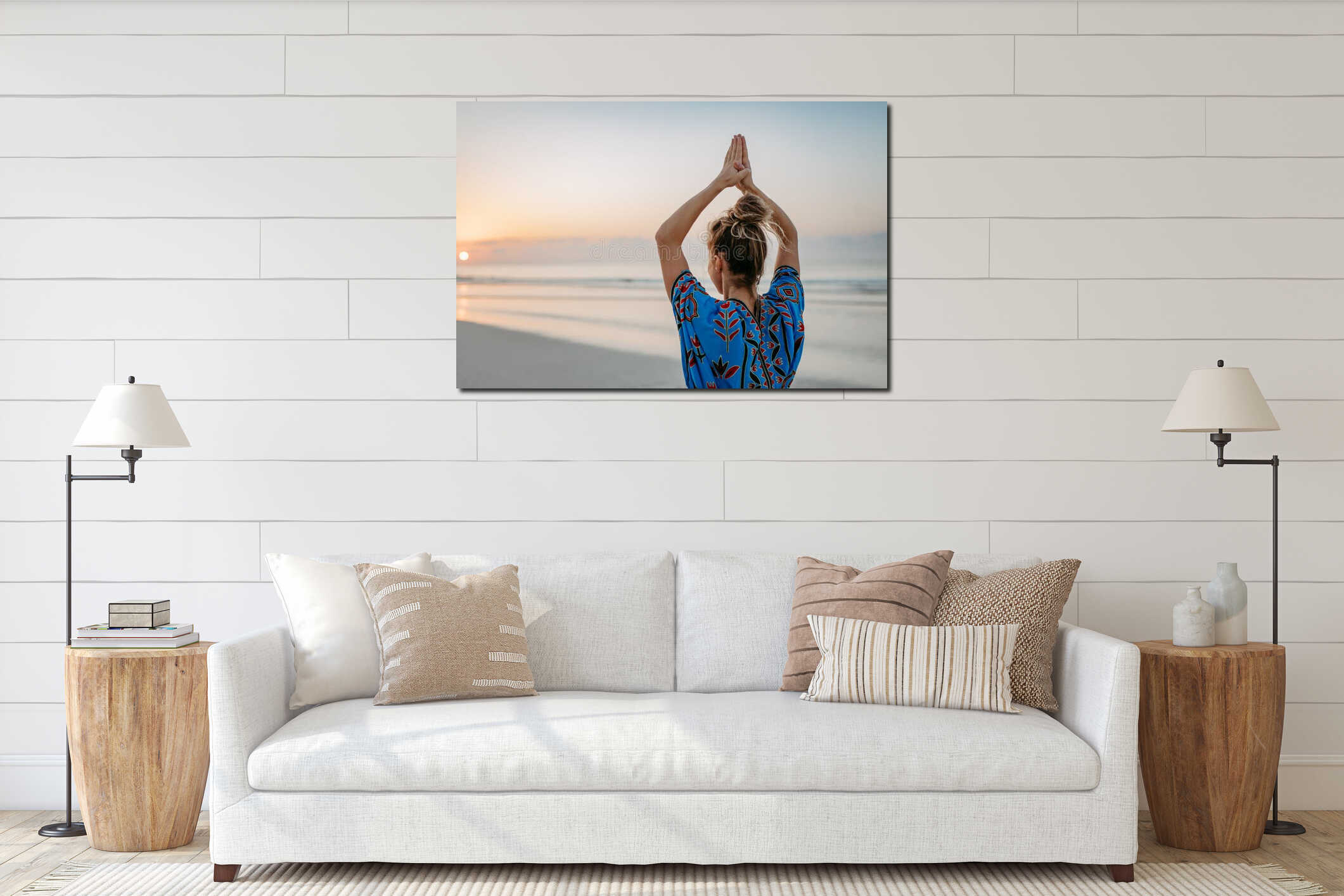 Canvas above sideboard for size context