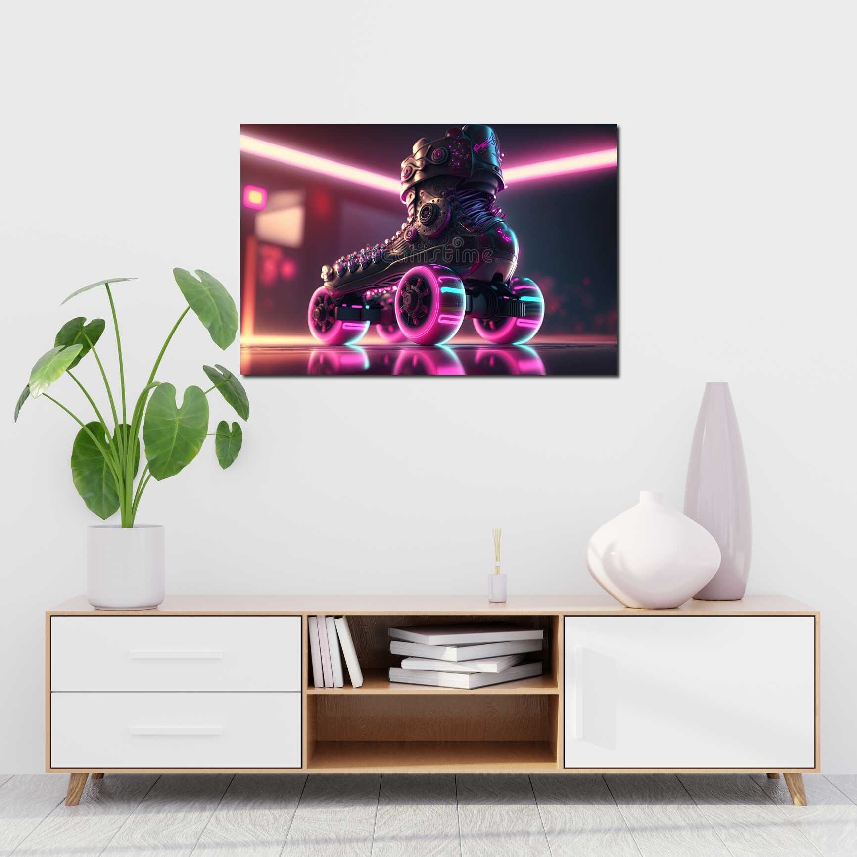 Canvas above sofa for size context