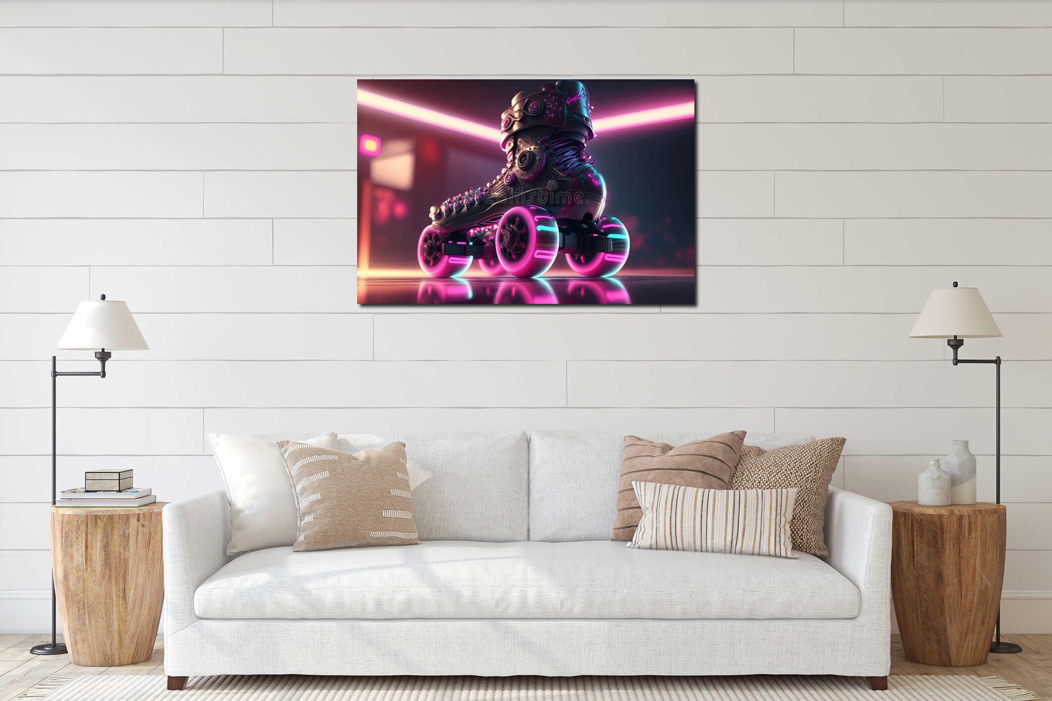 Canvas above sideboard for size context