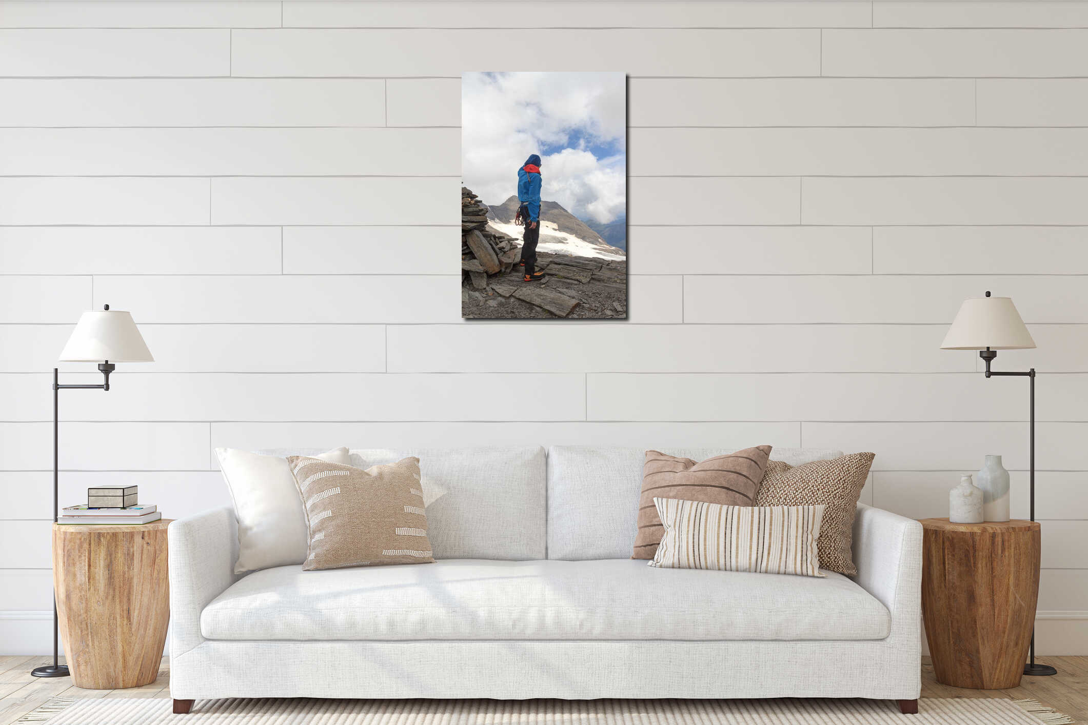 Canvas above sideboard for size context