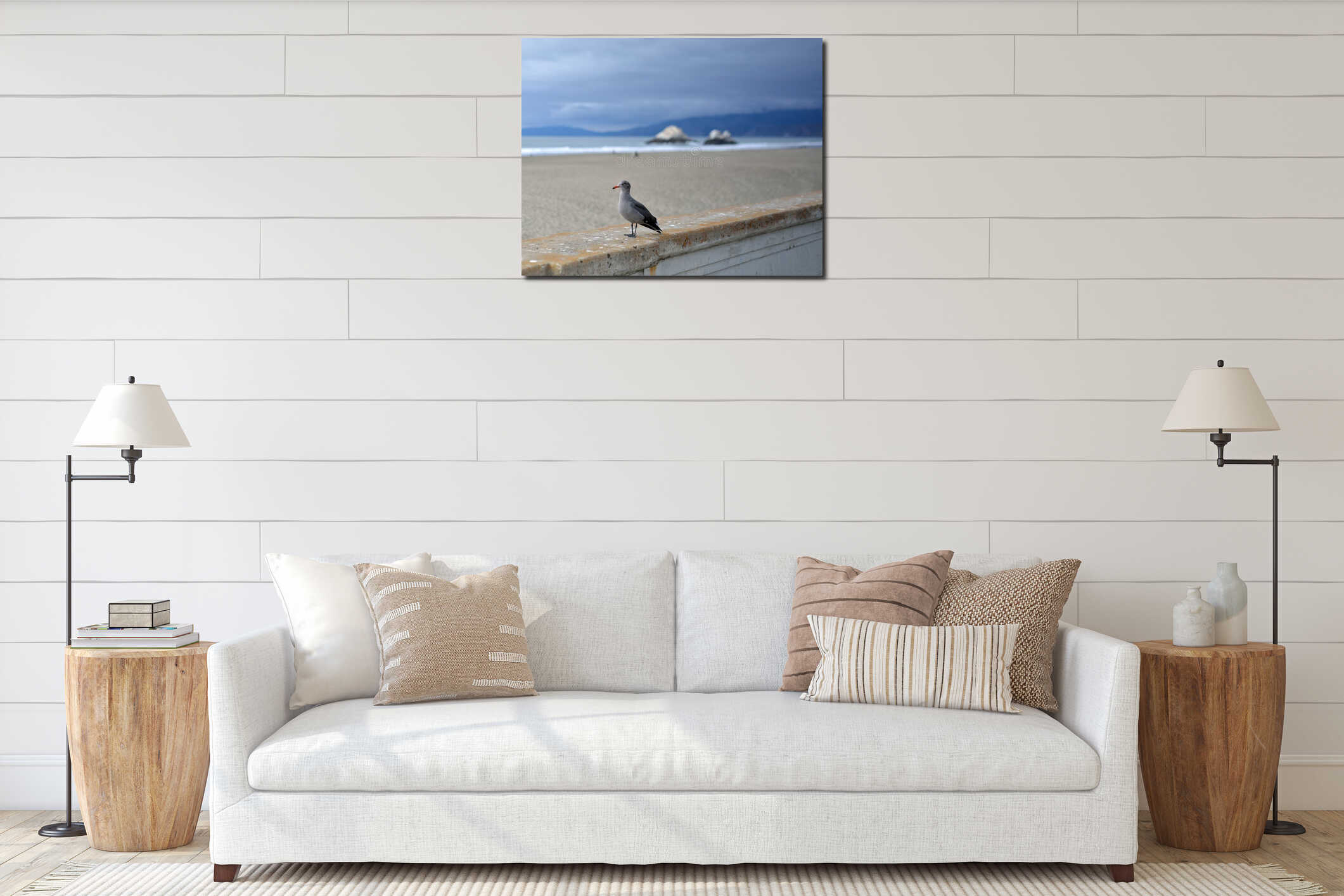 Western Gull on San Francisco's Ocean Beach interior mockup