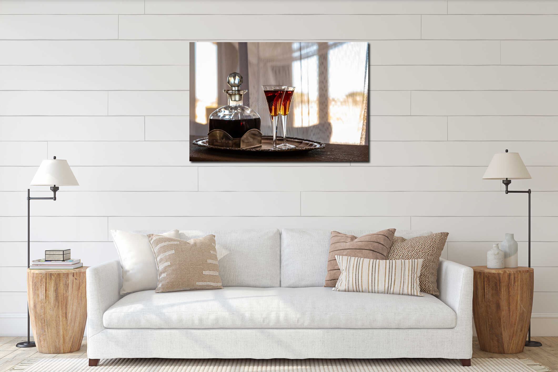 Canvas above sideboard for size context