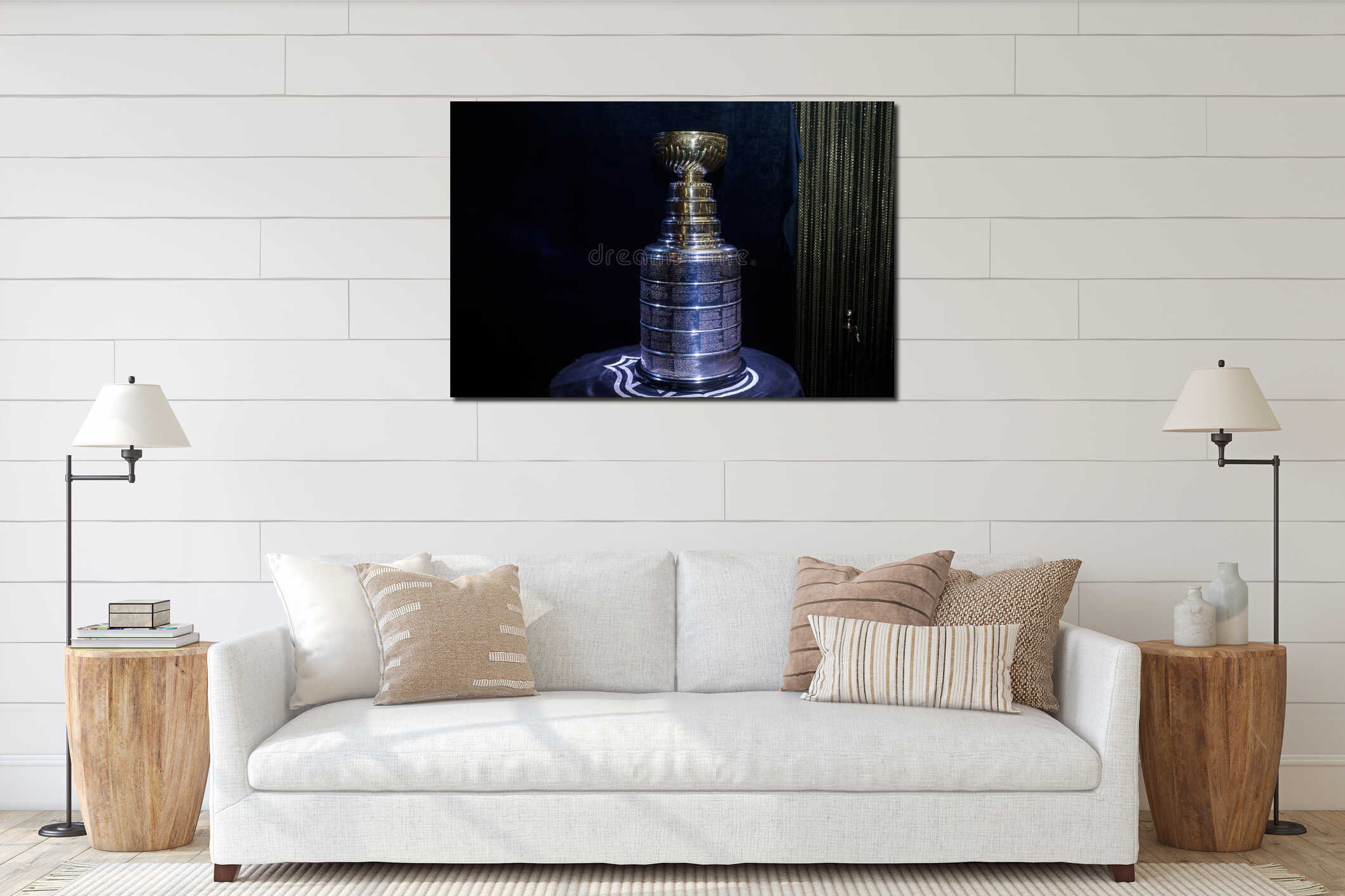 Stanley Cup - first time arrived in Riga interior mockup