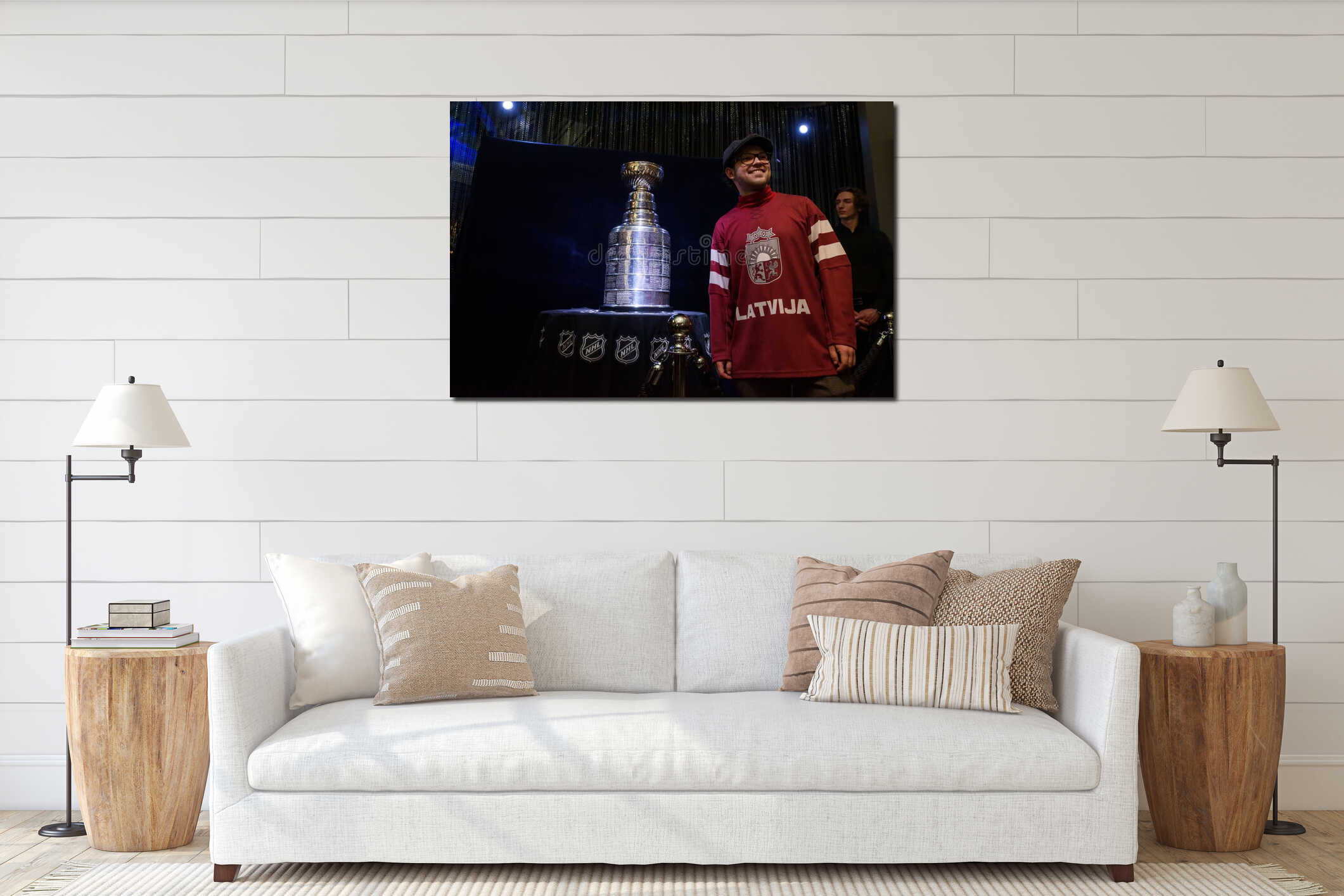 Stanley Cup - first time arrived in Riga interior mockup