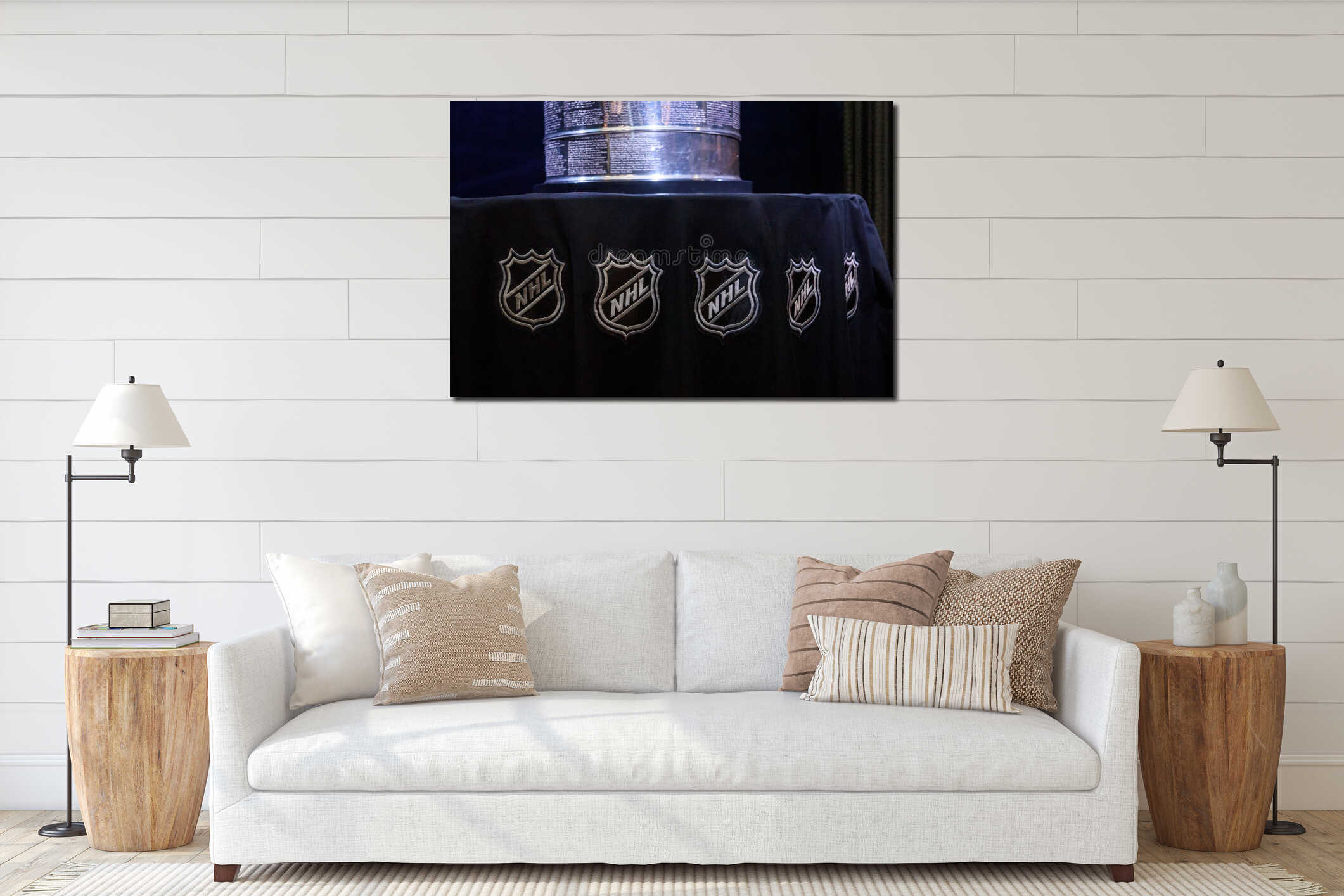 Stanley Cup - first time arrived in Riga interior mockup