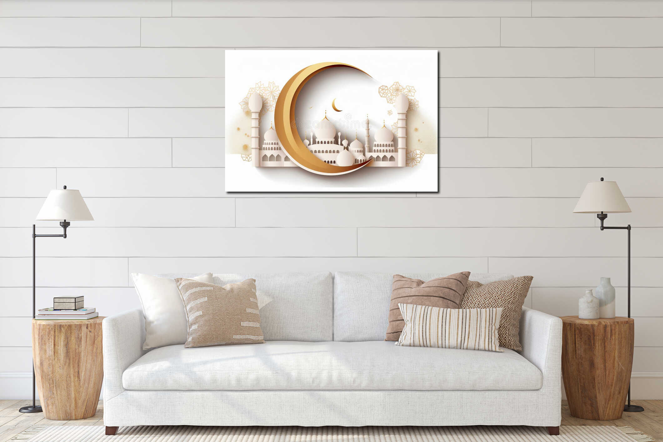 Canvas above sideboard for size context