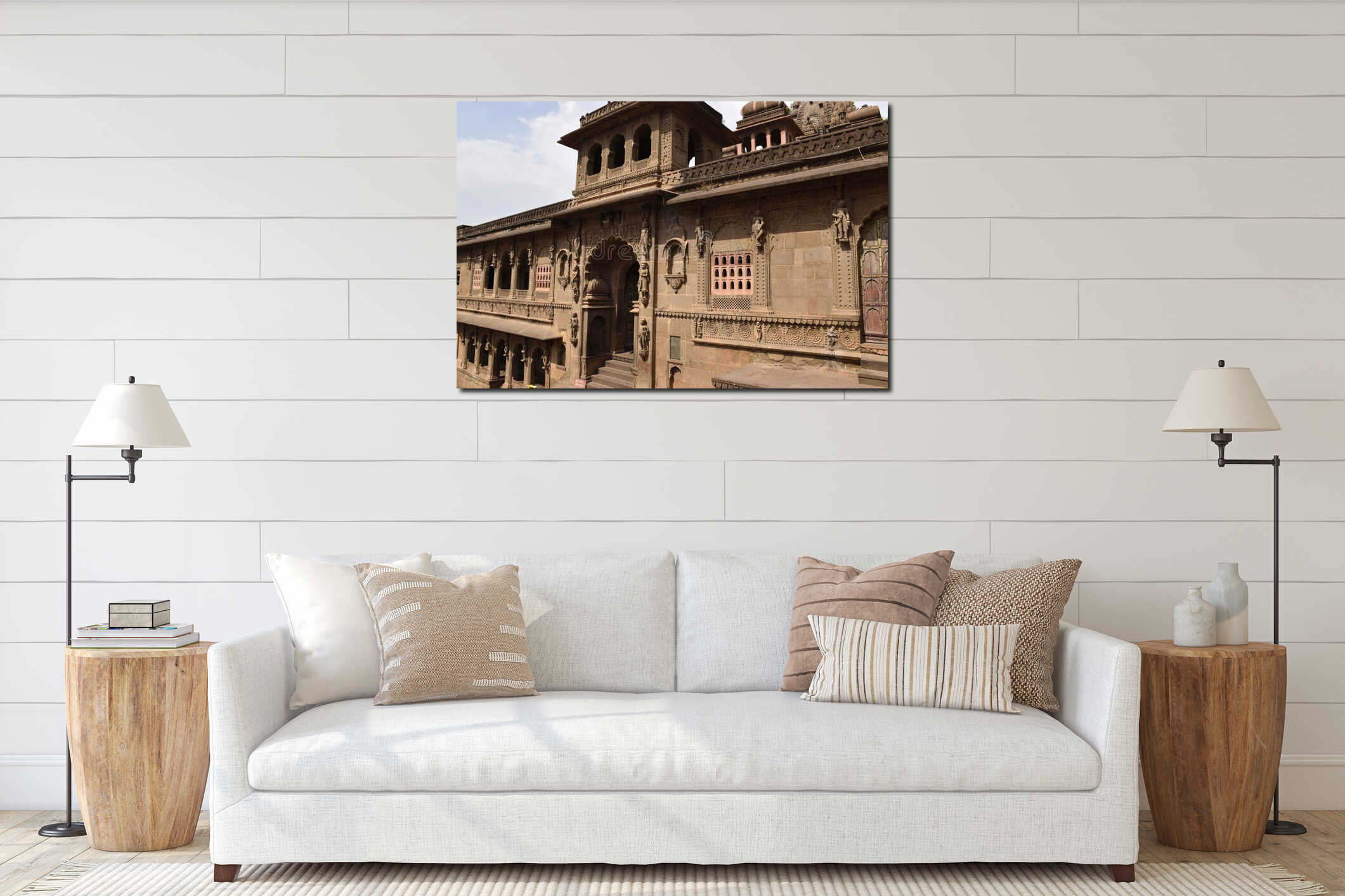 Canvas above sideboard for size context