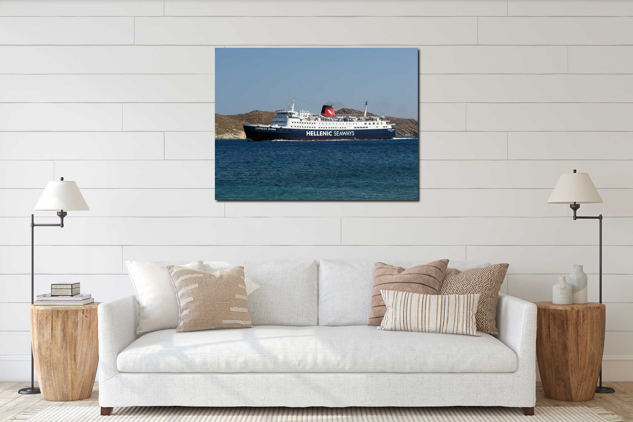 Canvas above sideboard for size context