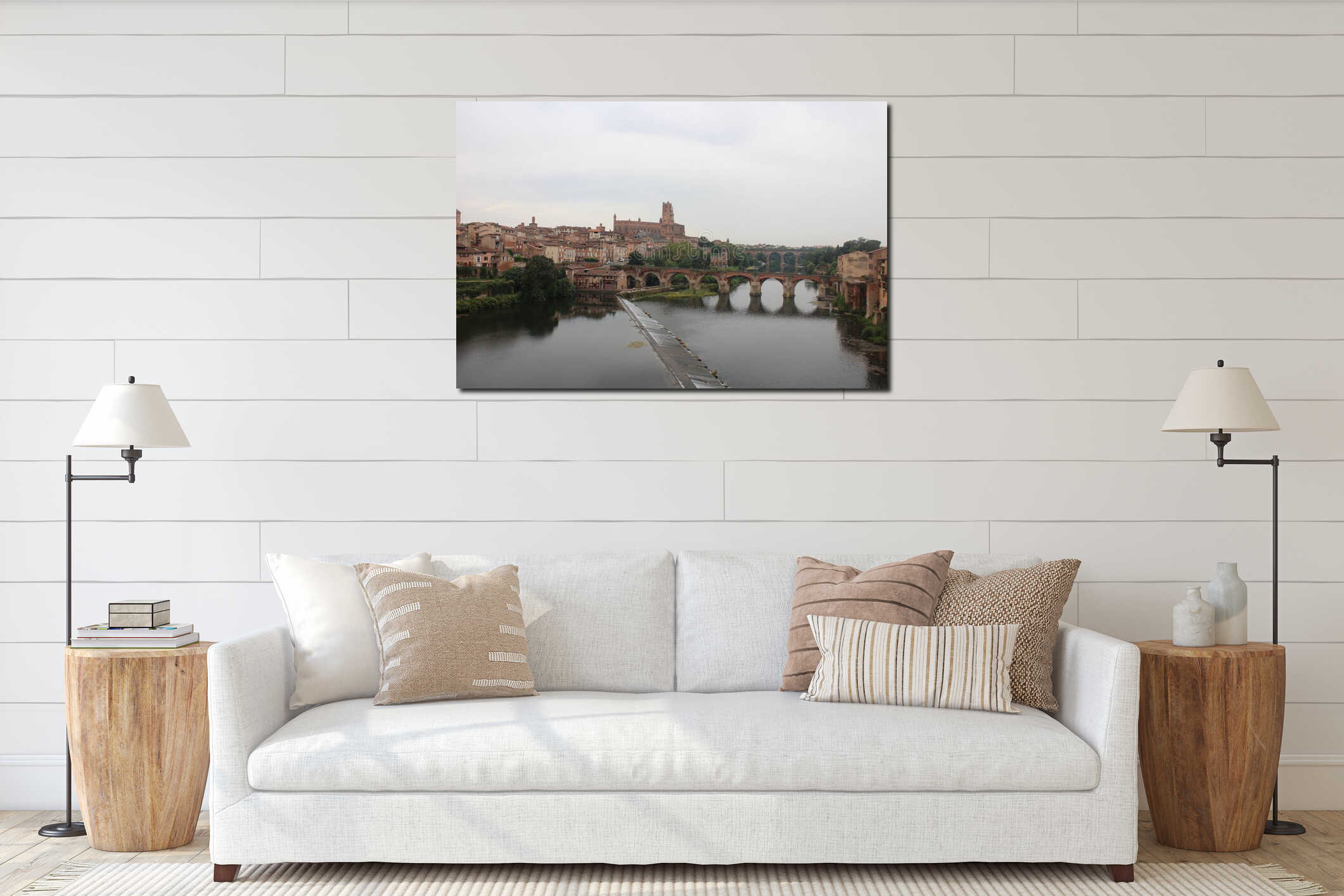 Canvas above sideboard for size context