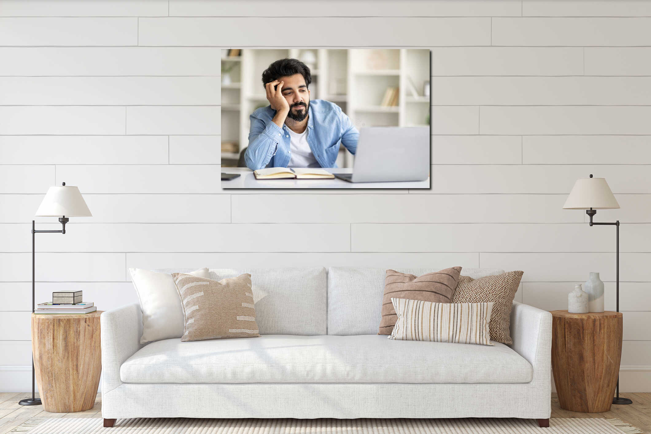 Canvas above sideboard for size context