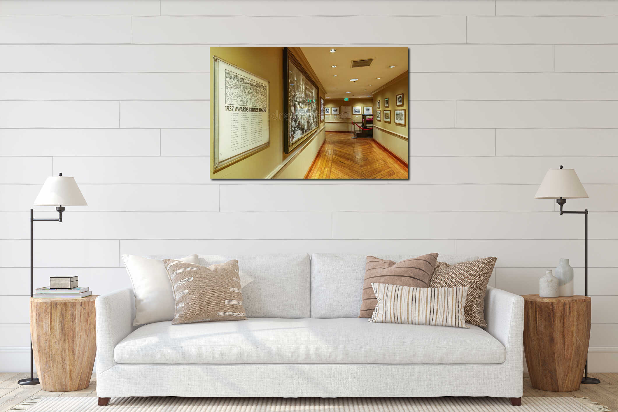 Canvas above sideboard for size context