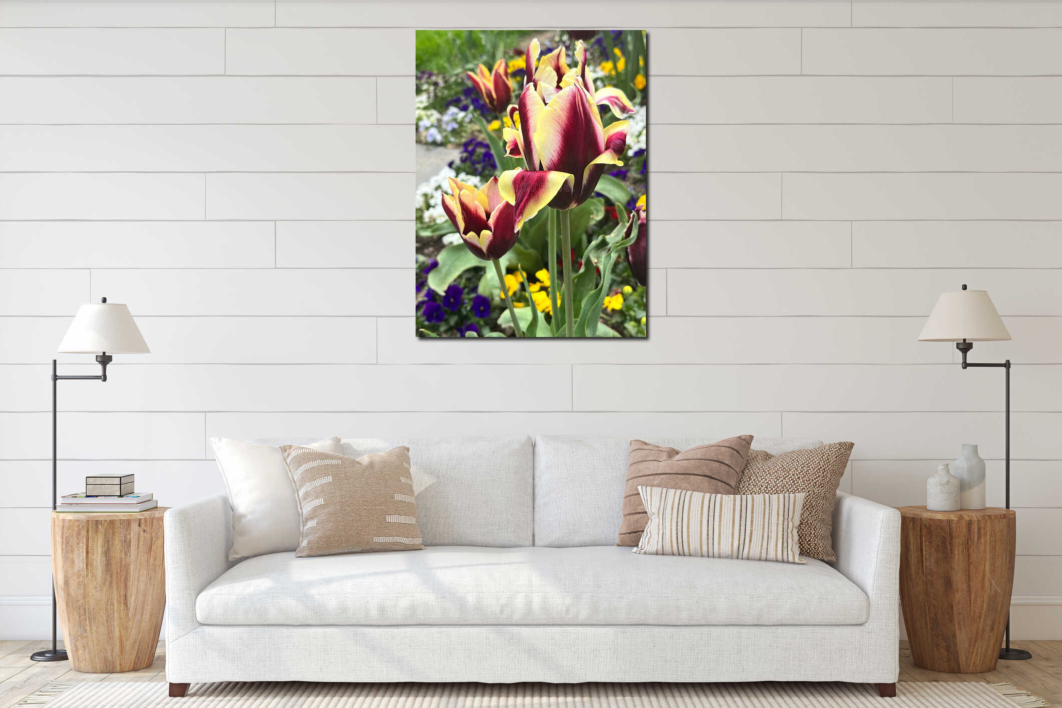 Canvas above sideboard for size context