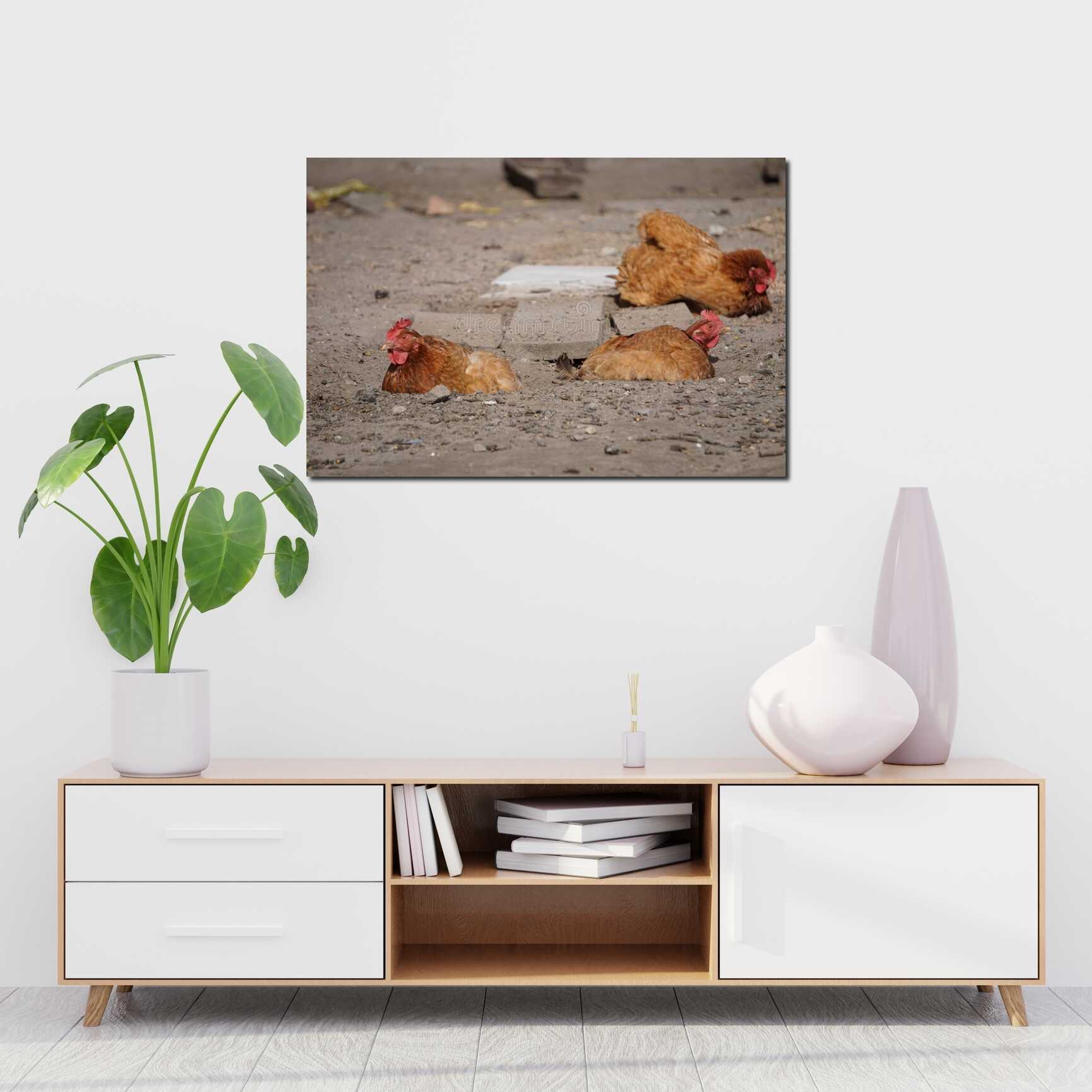 Canvas above sofa for size context