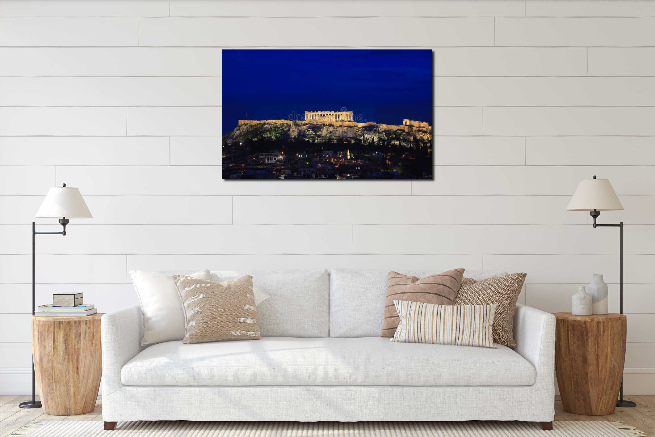 Canvas above sideboard for size context