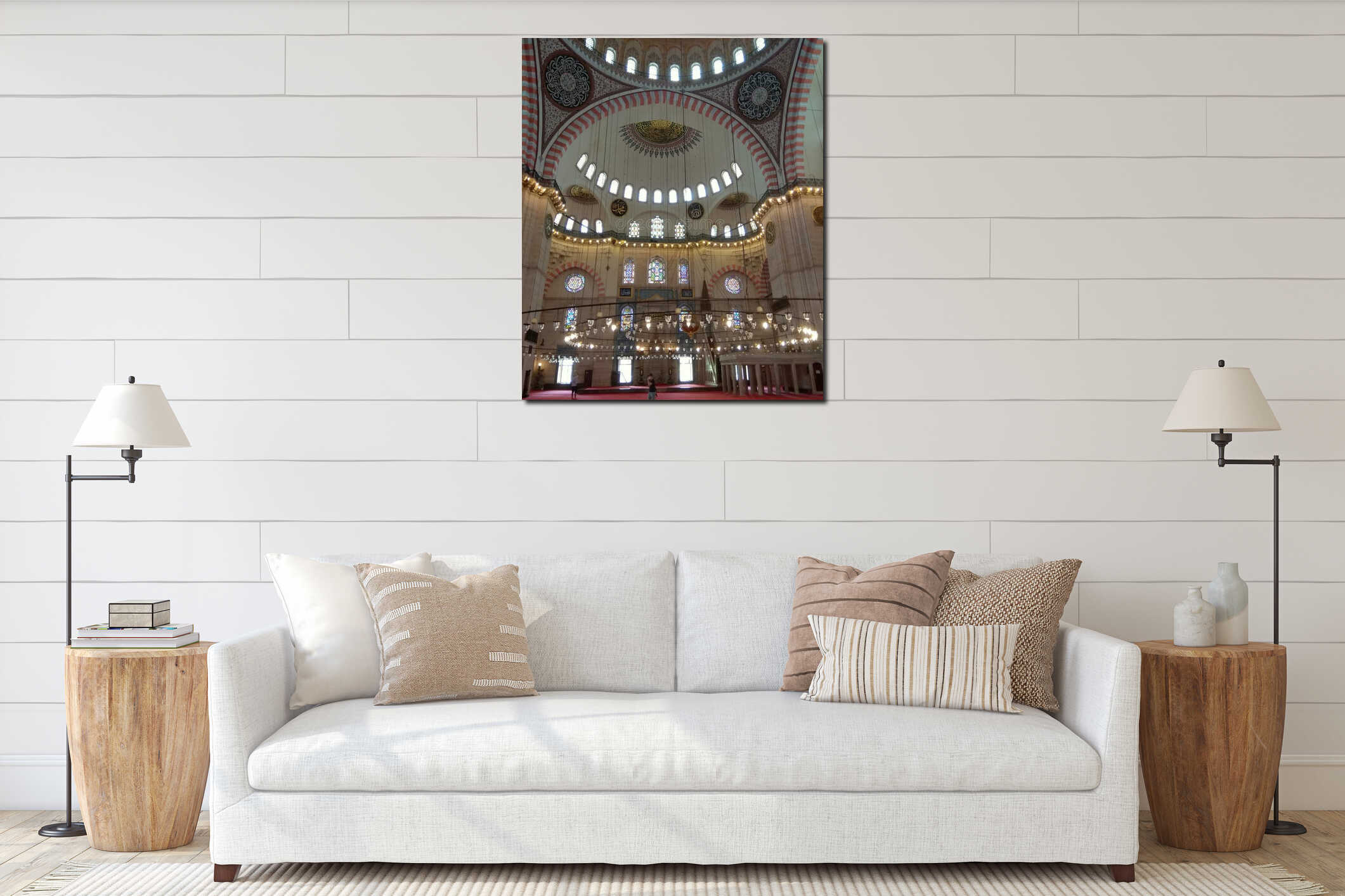 Turkey, Istanbul, Suleymaniye Mah., Suleymaniye Mosque, interior of the mosque interior mockup