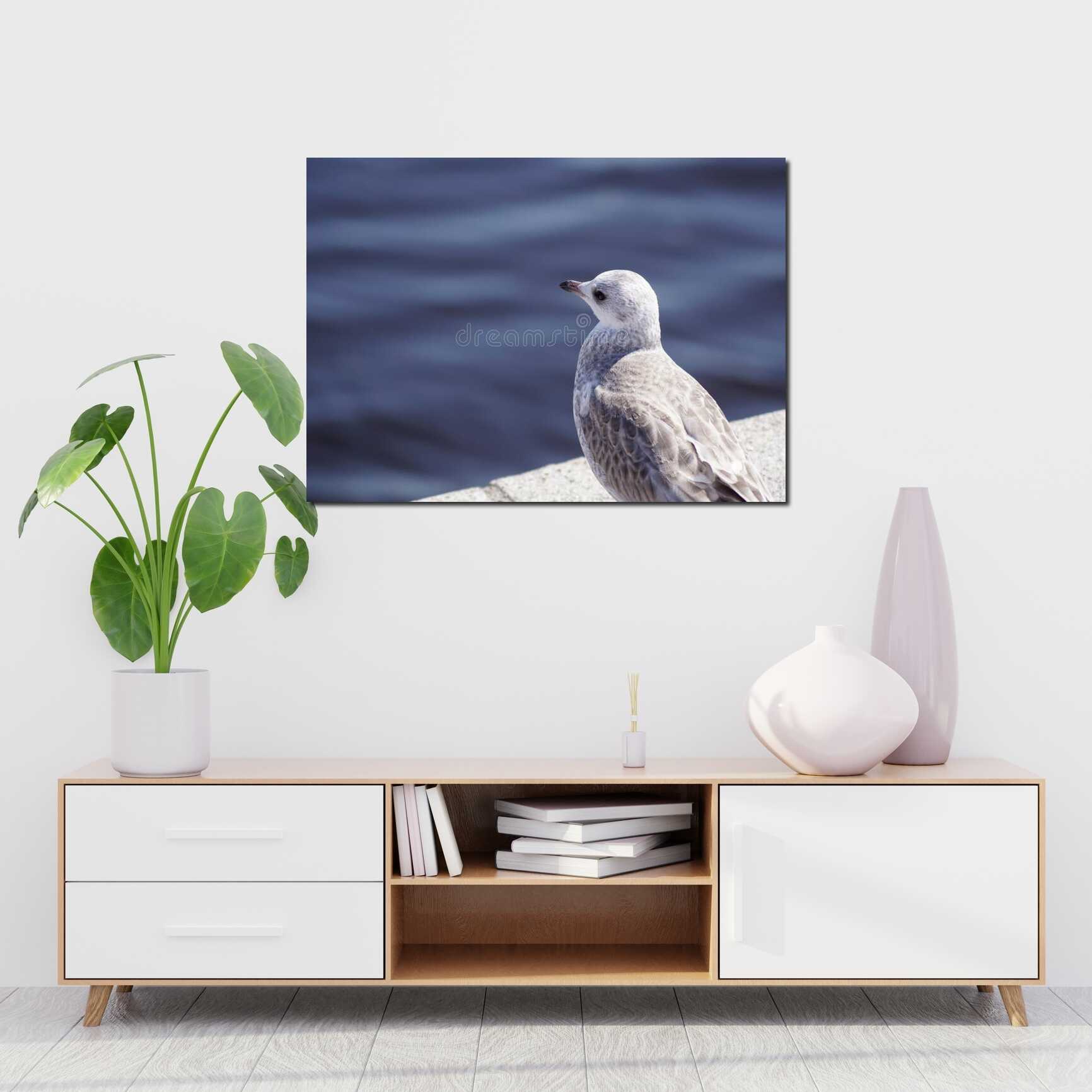 Canvas above sofa for size context