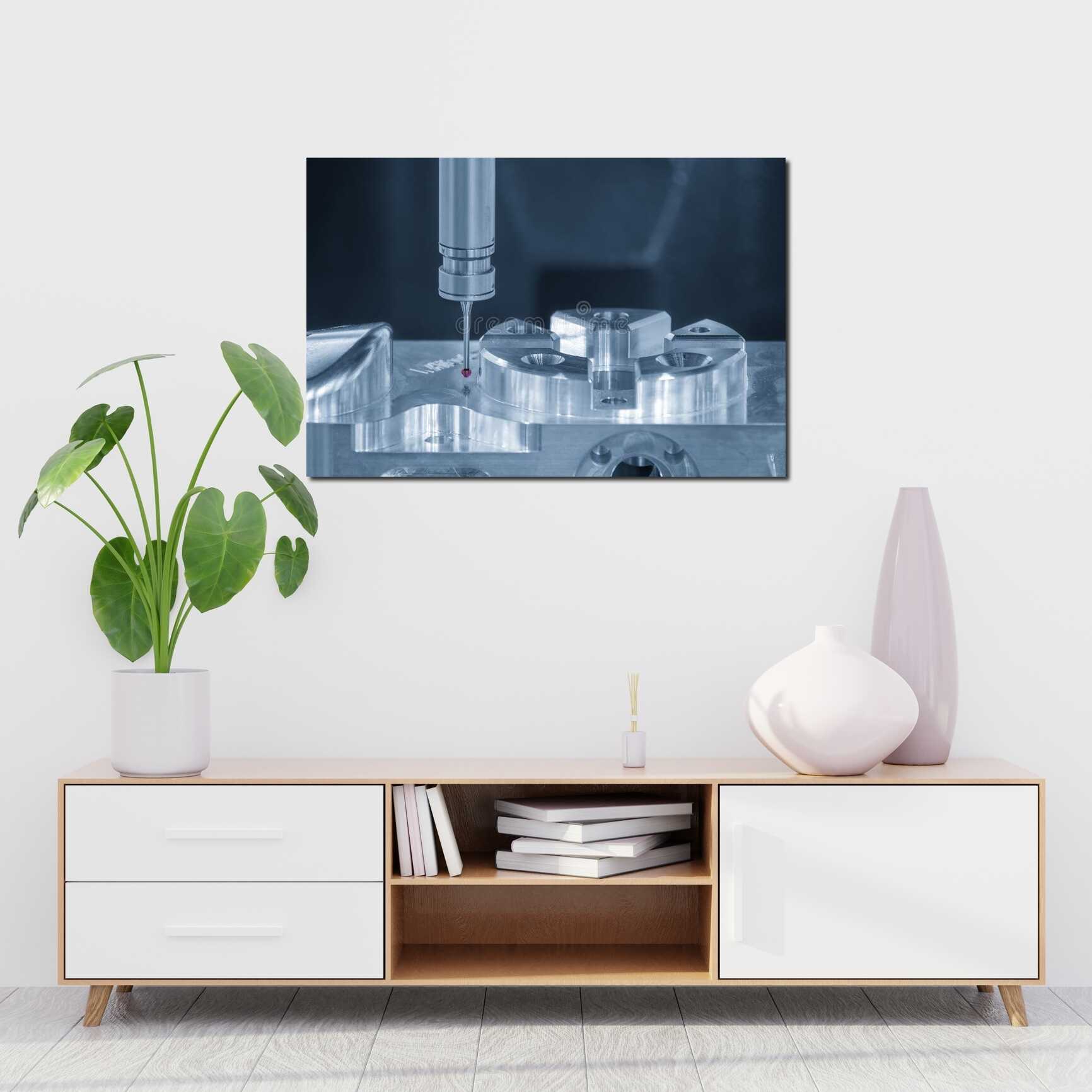 Canvas above sofa for size context