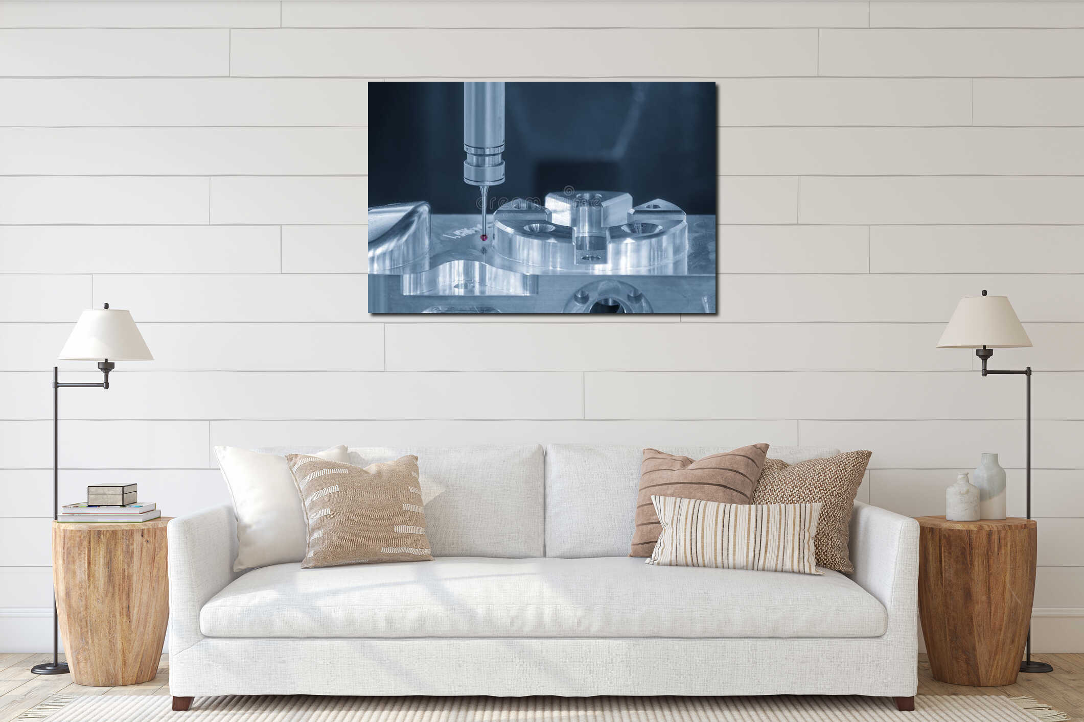 Canvas above sideboard for size context