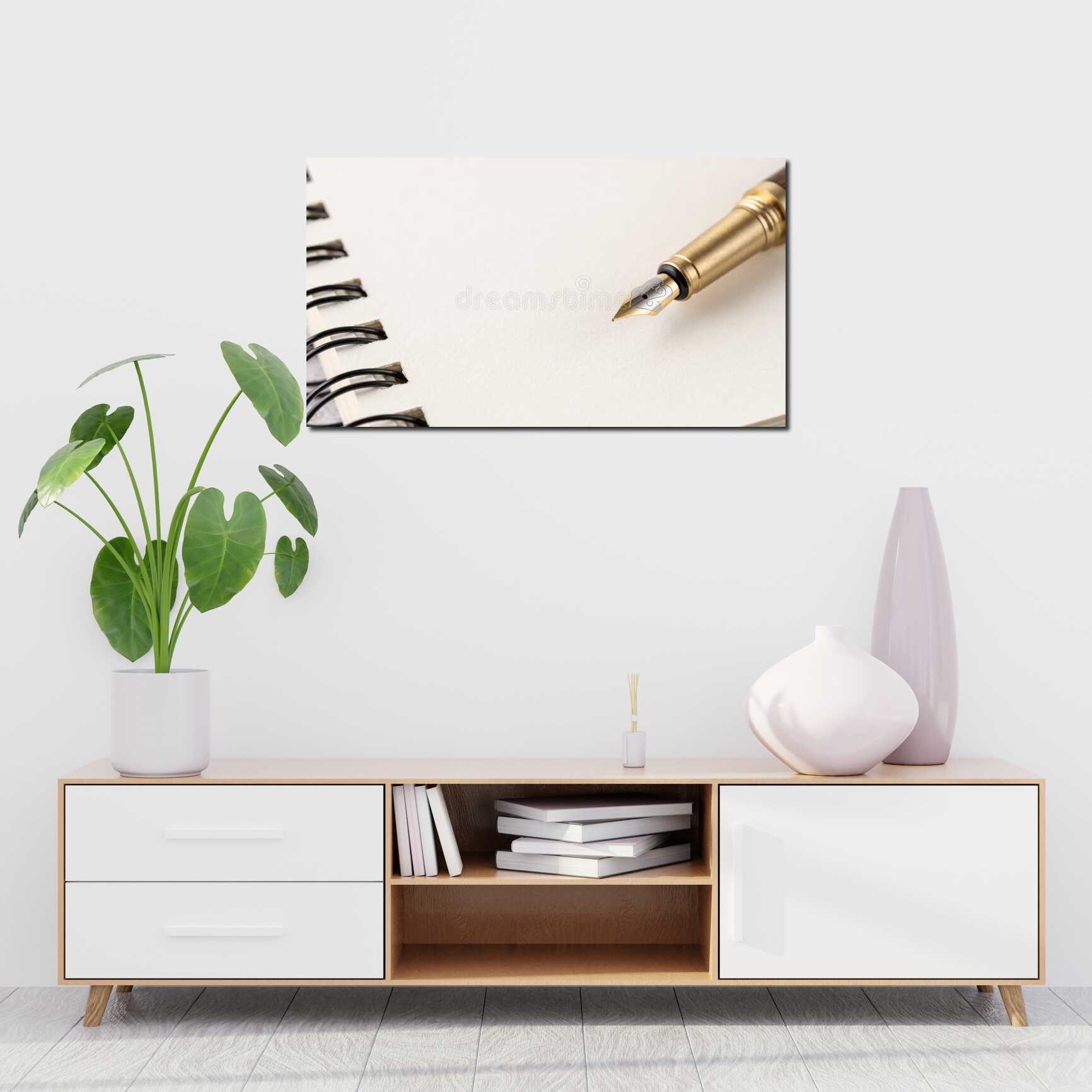 Canvas above sofa for size context