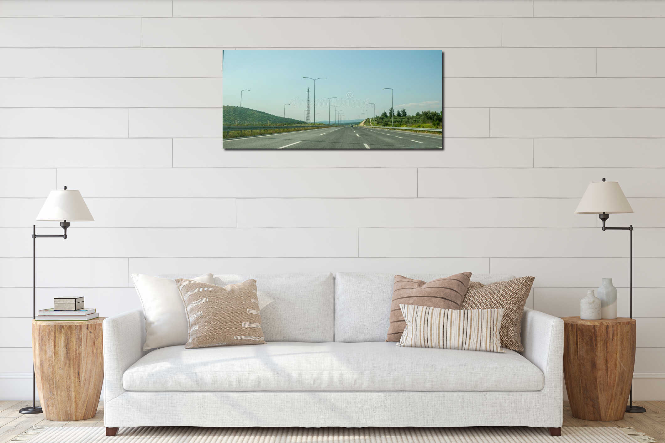 Izmir Istanbul Highway road background material interior mockup