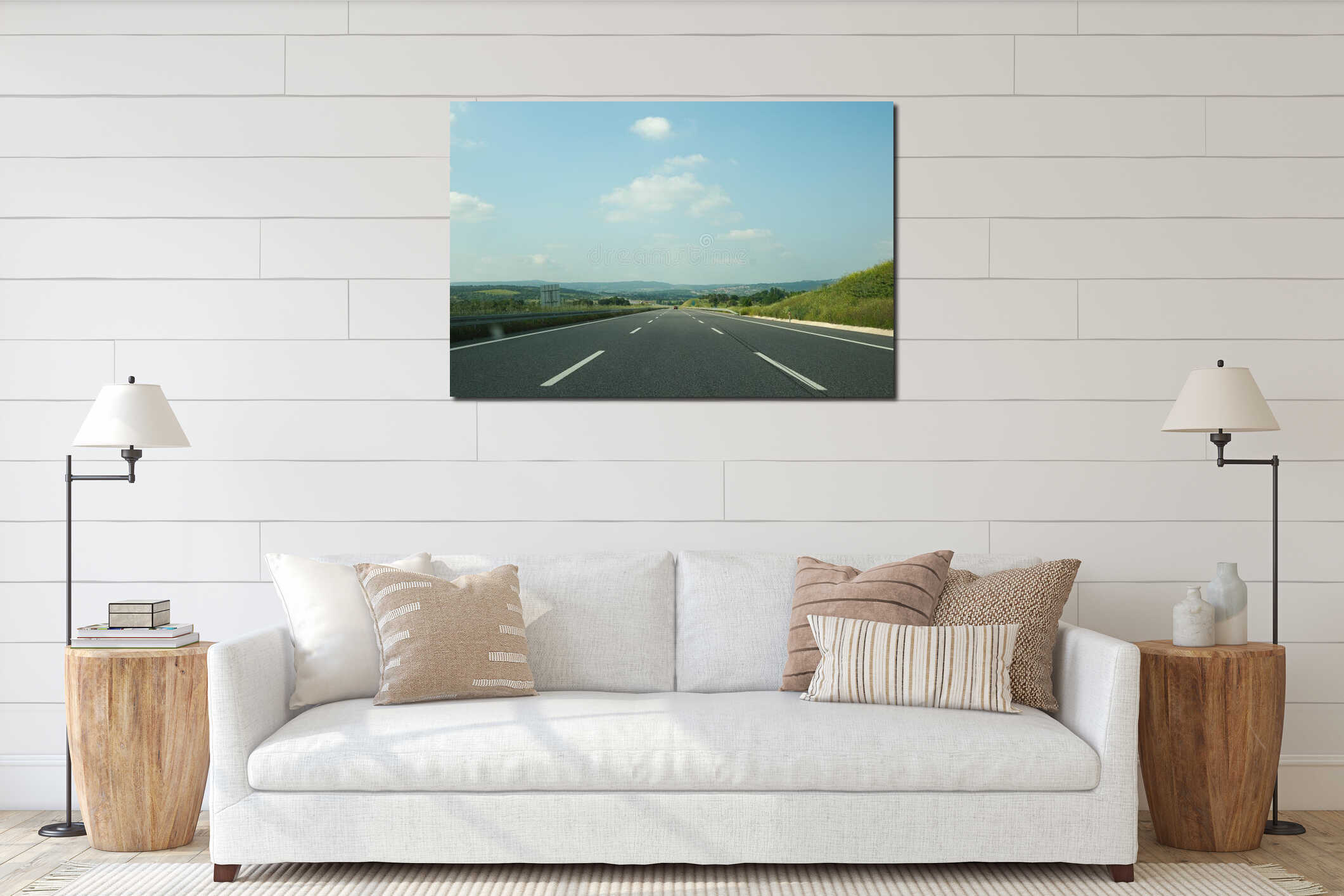 Izmir Istanbul Highway road background material interior mockup