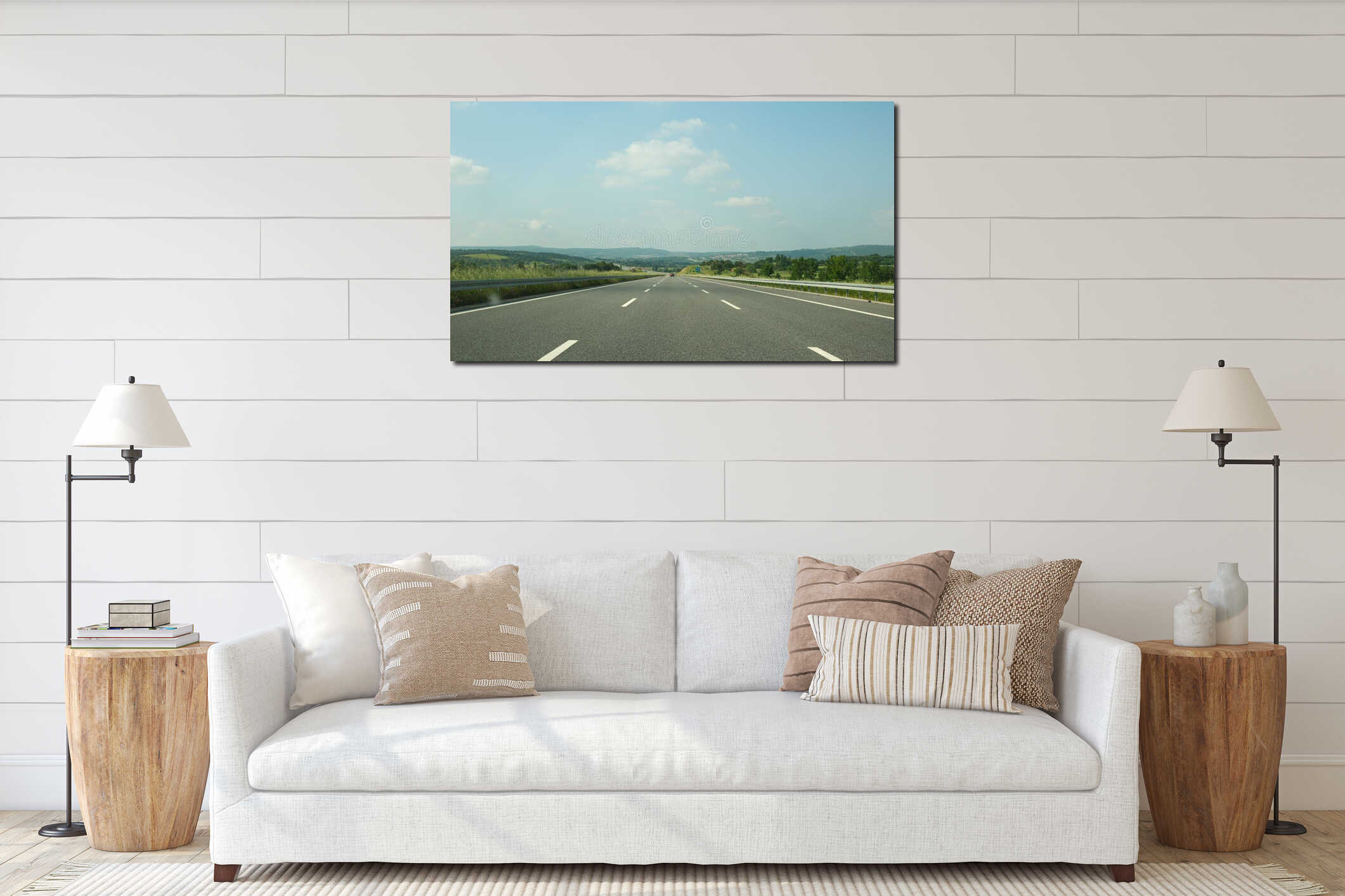Izmir Istanbul Highway road background material interior mockup