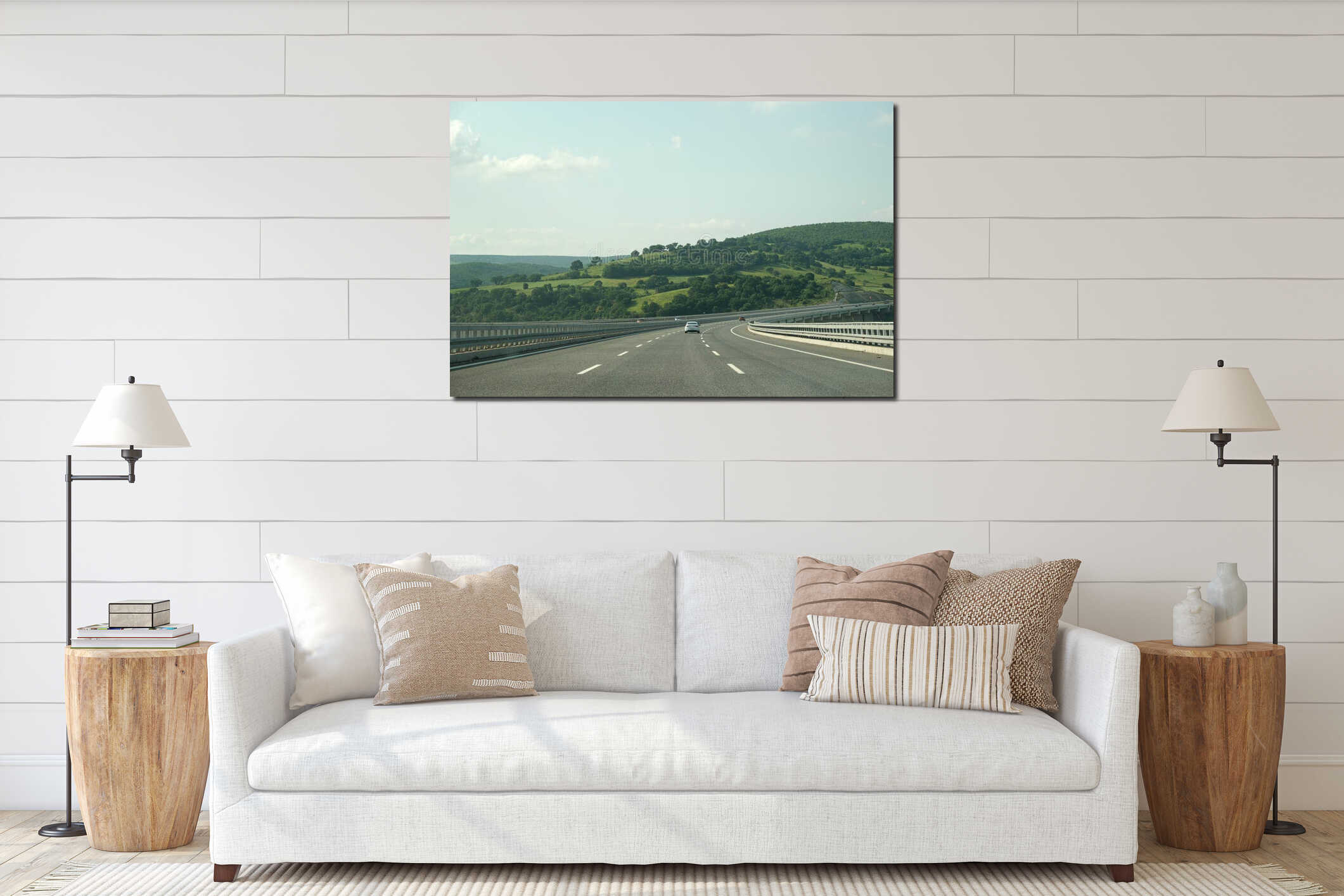 Izmir Istanbul Highway road background material interior mockup