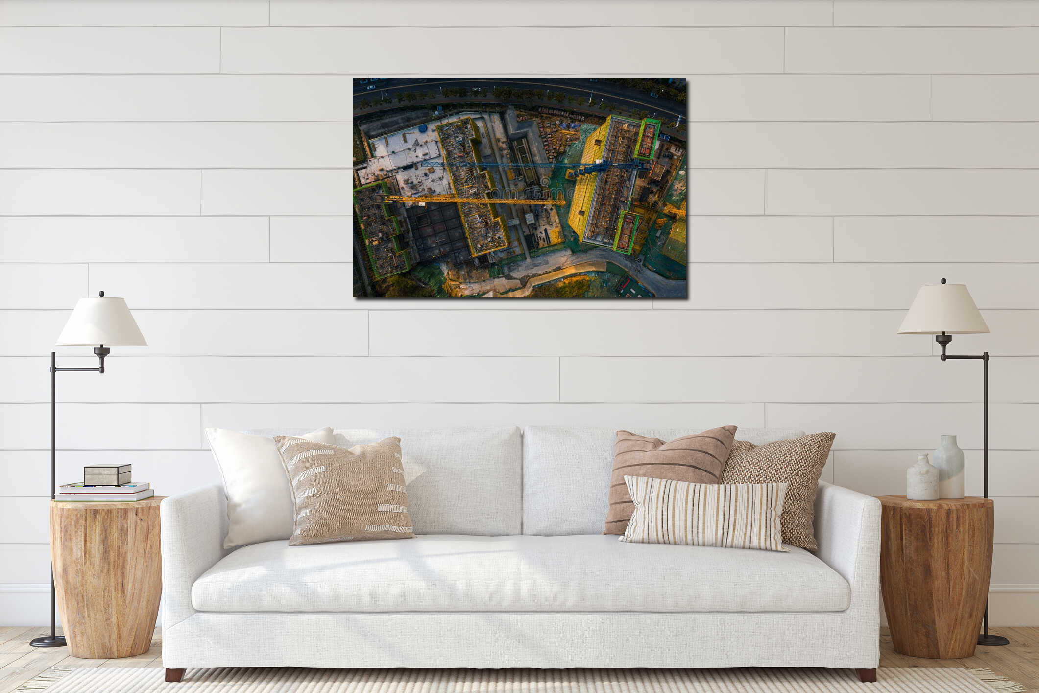 Canvas above sideboard for size context