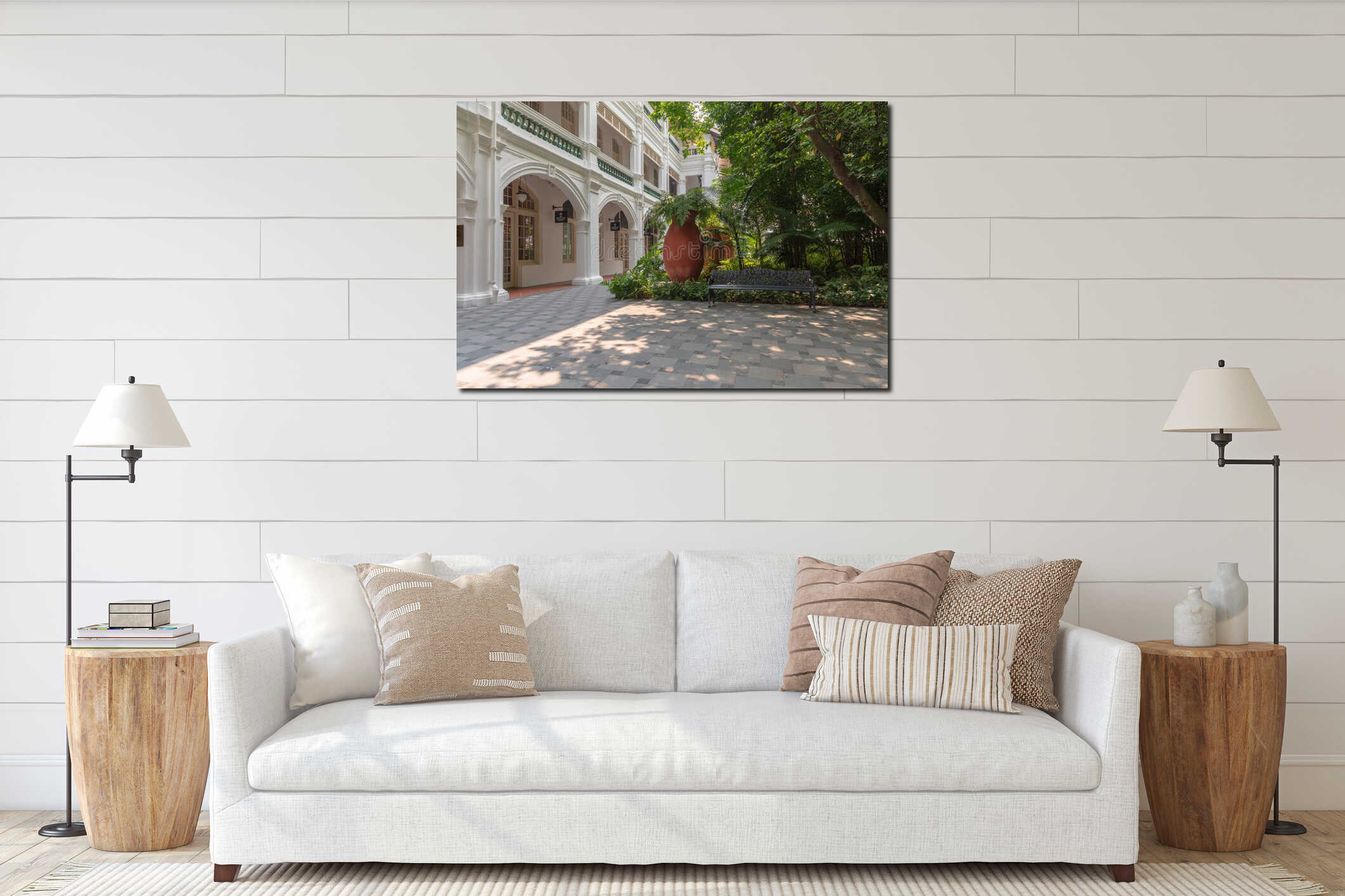 Canvas above sideboard for size context