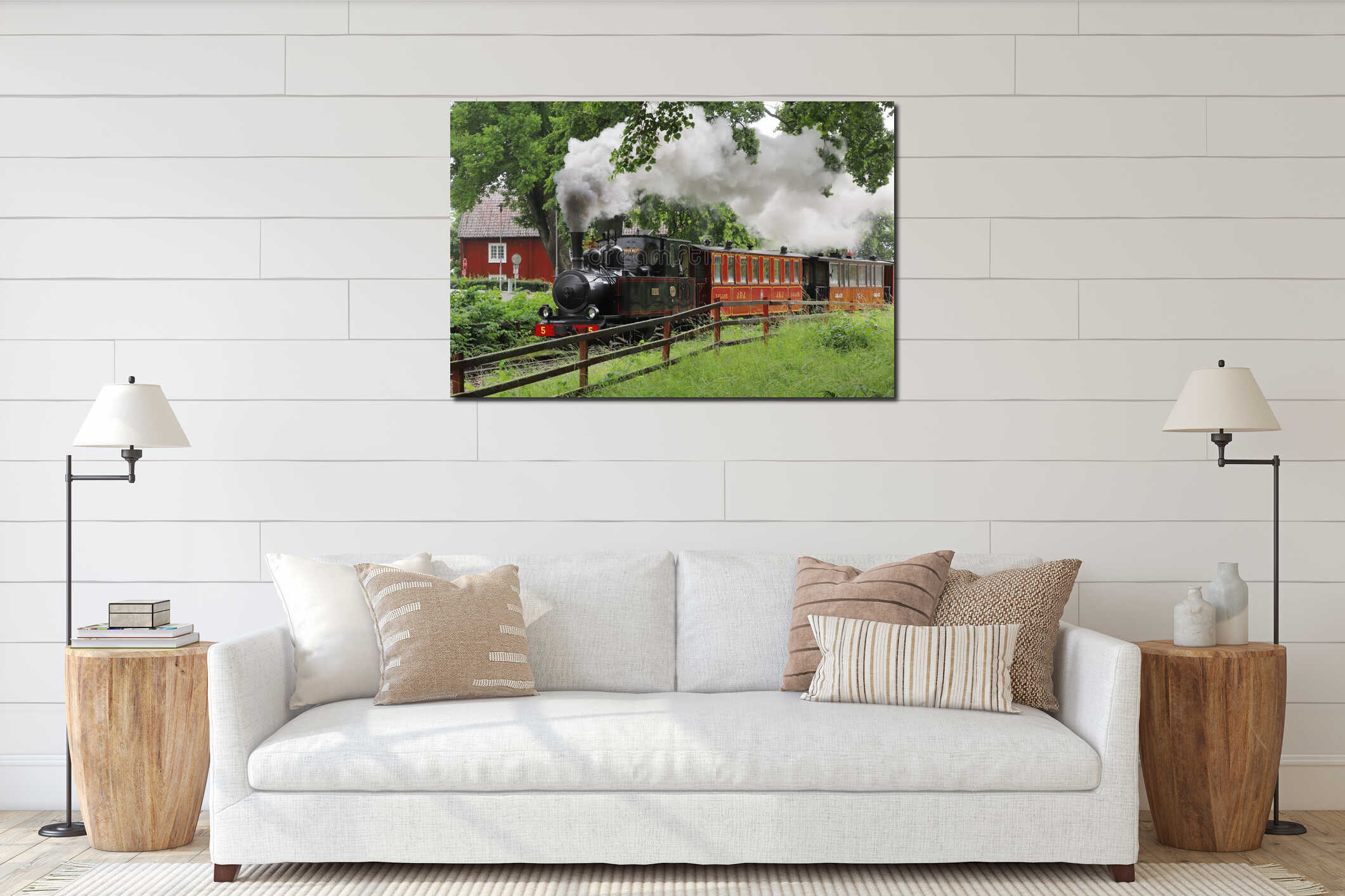 Steam train interior mockup