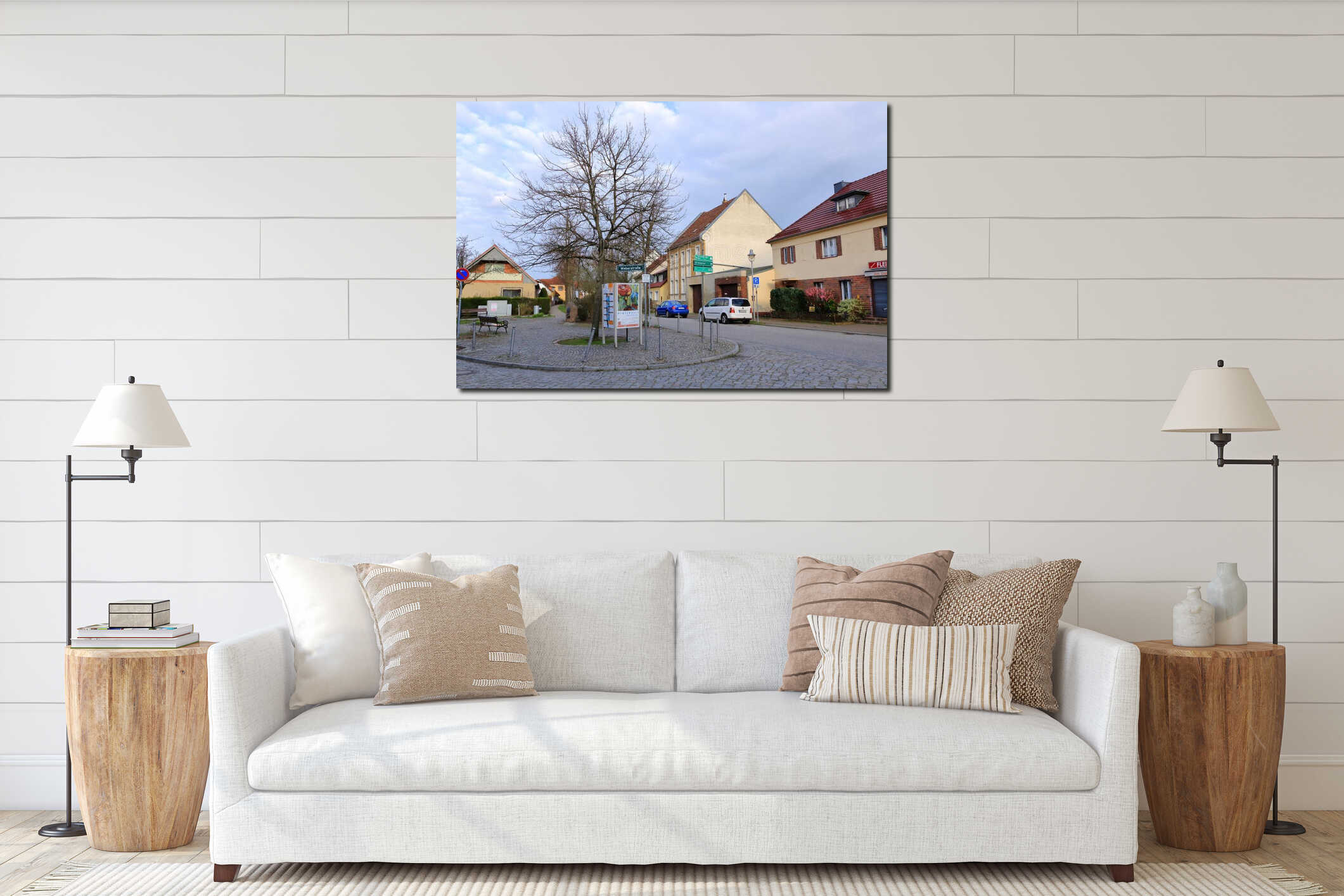 Canvas above sideboard for size context