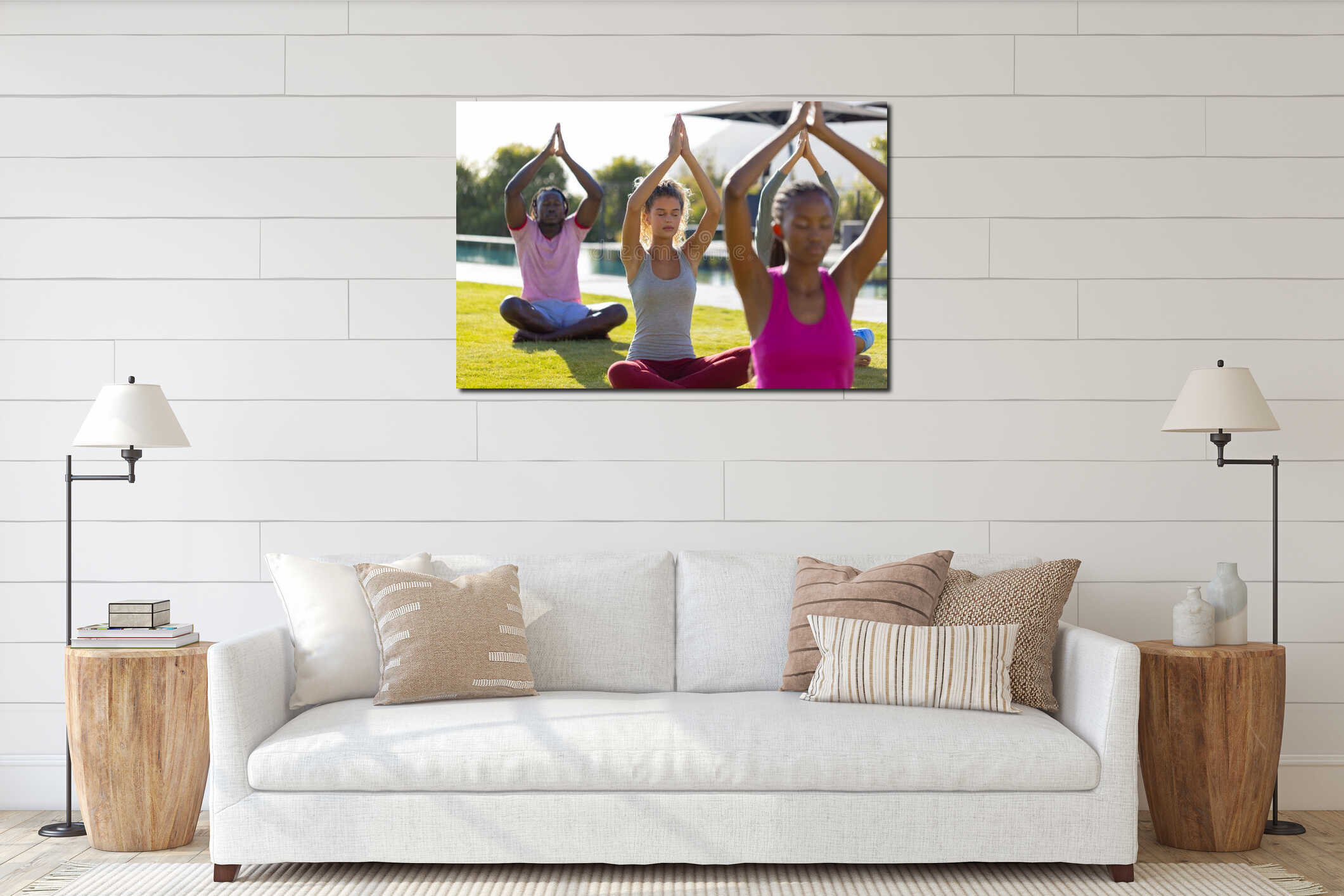 Canvas above sideboard for size context