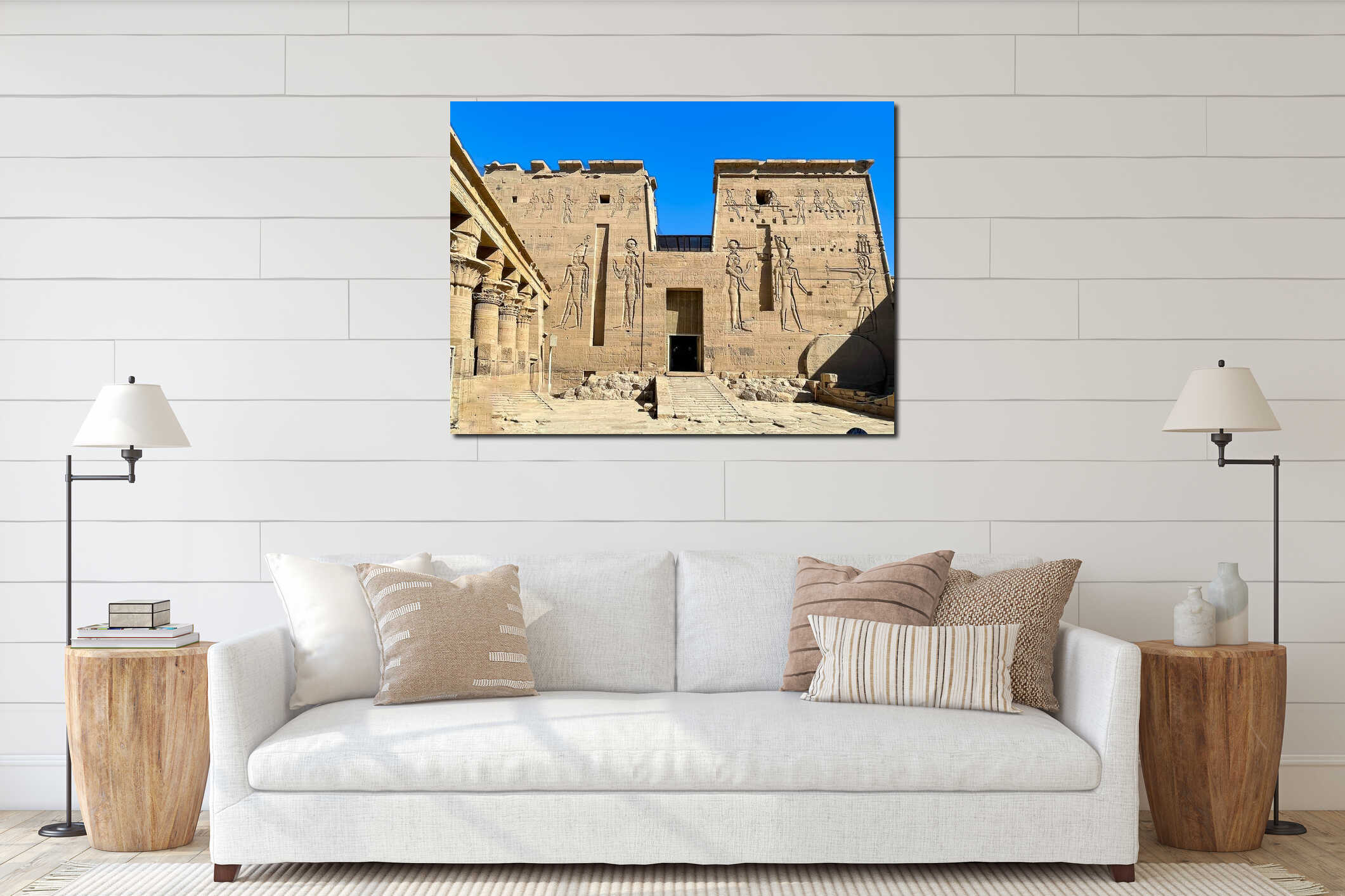 island of Philae - Temple of Isis, Egypt interior mockup
