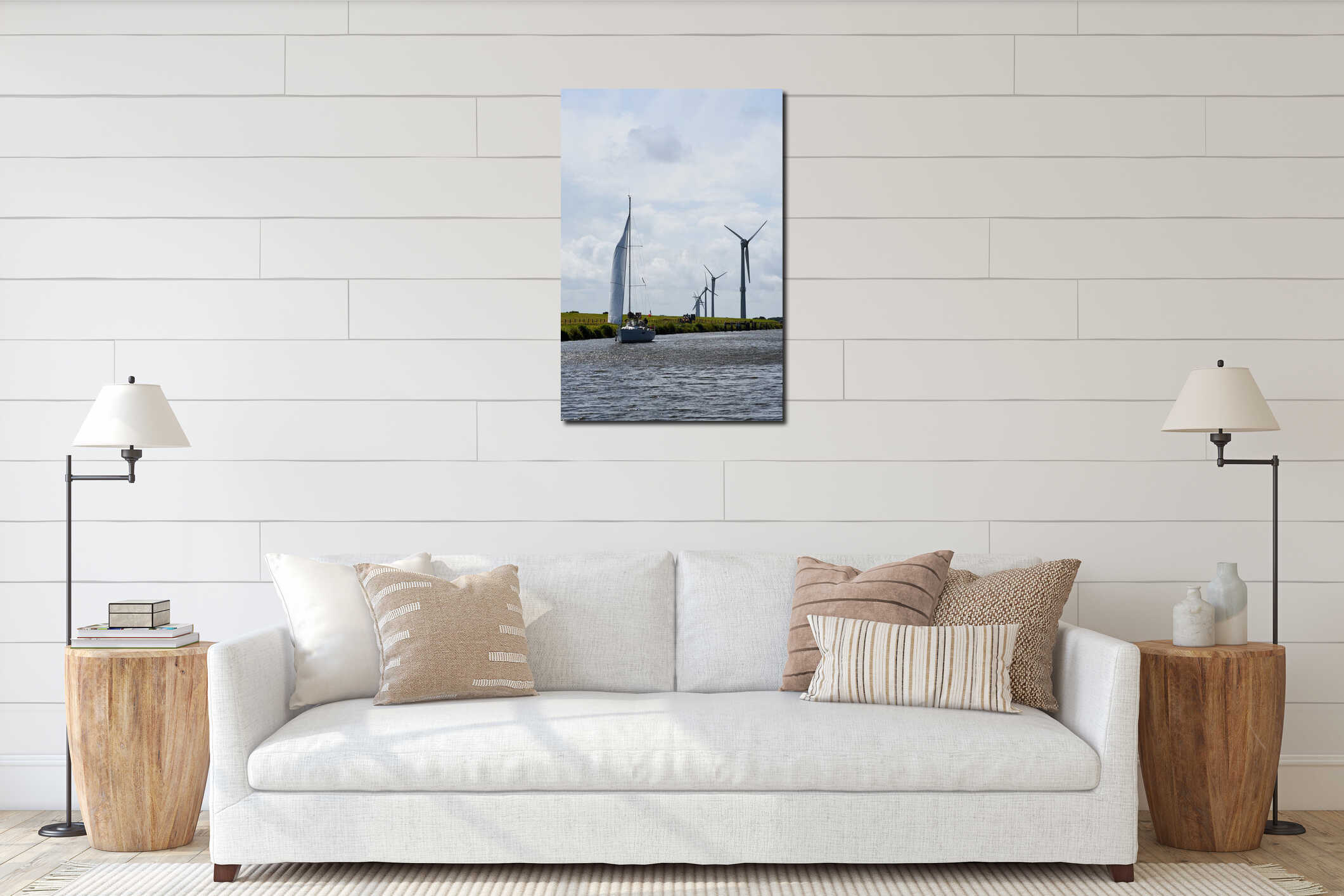 Den Helder, Netherlands. July 23, 2023. The ferry across the North Holland Canal at Stolperbrug interior mockup