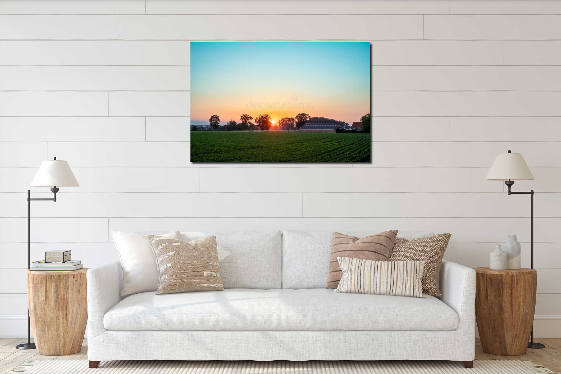 Canvas above sideboard for size context