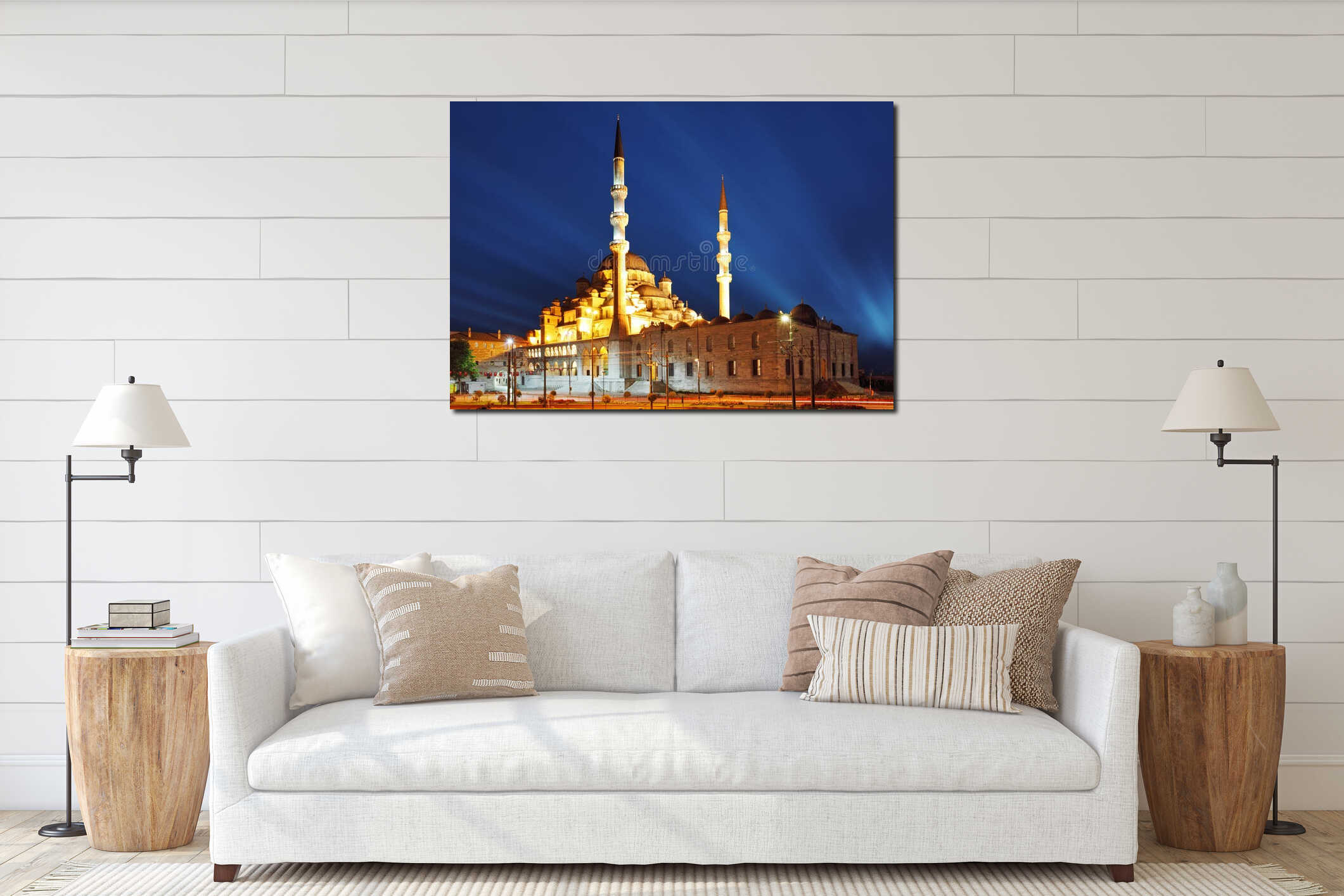 New Mosque at night, Istanbul - Yeni camii interior mockup