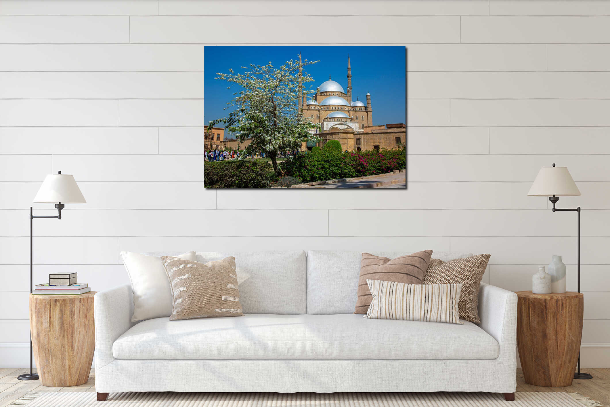 Mohammed Ali Mosque in Cairo interior mockup