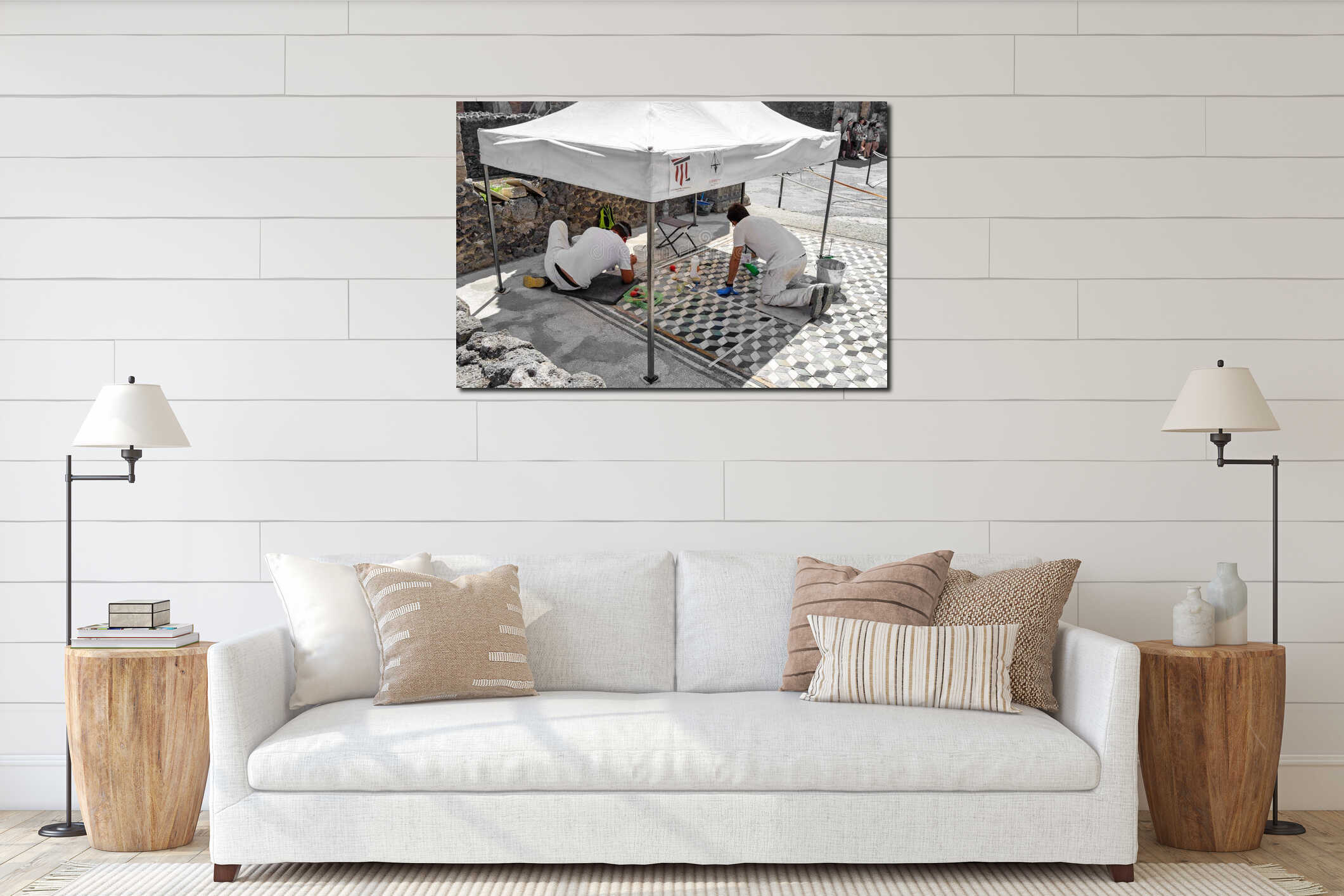 Canvas above sideboard for size context